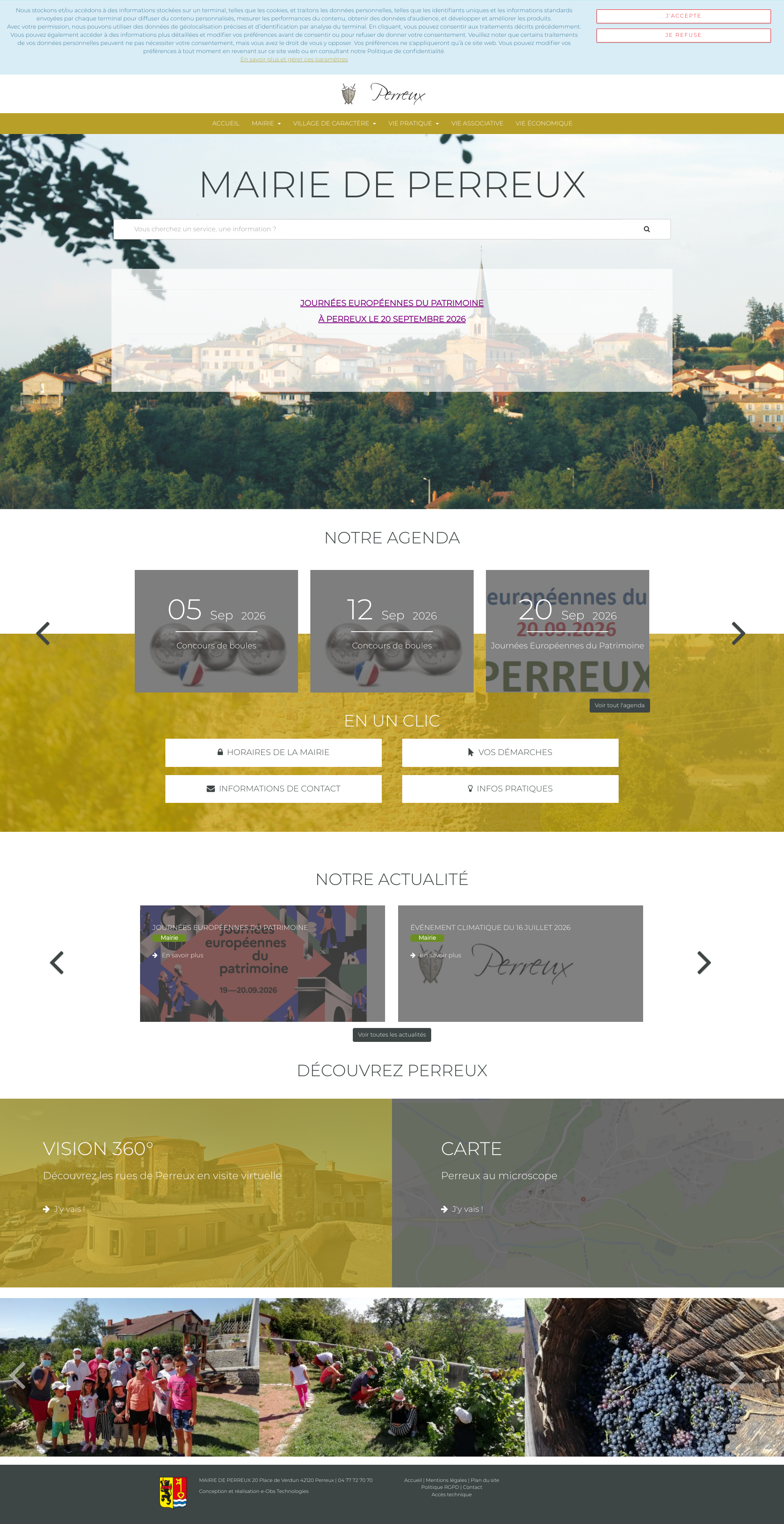 Aperçu du site
