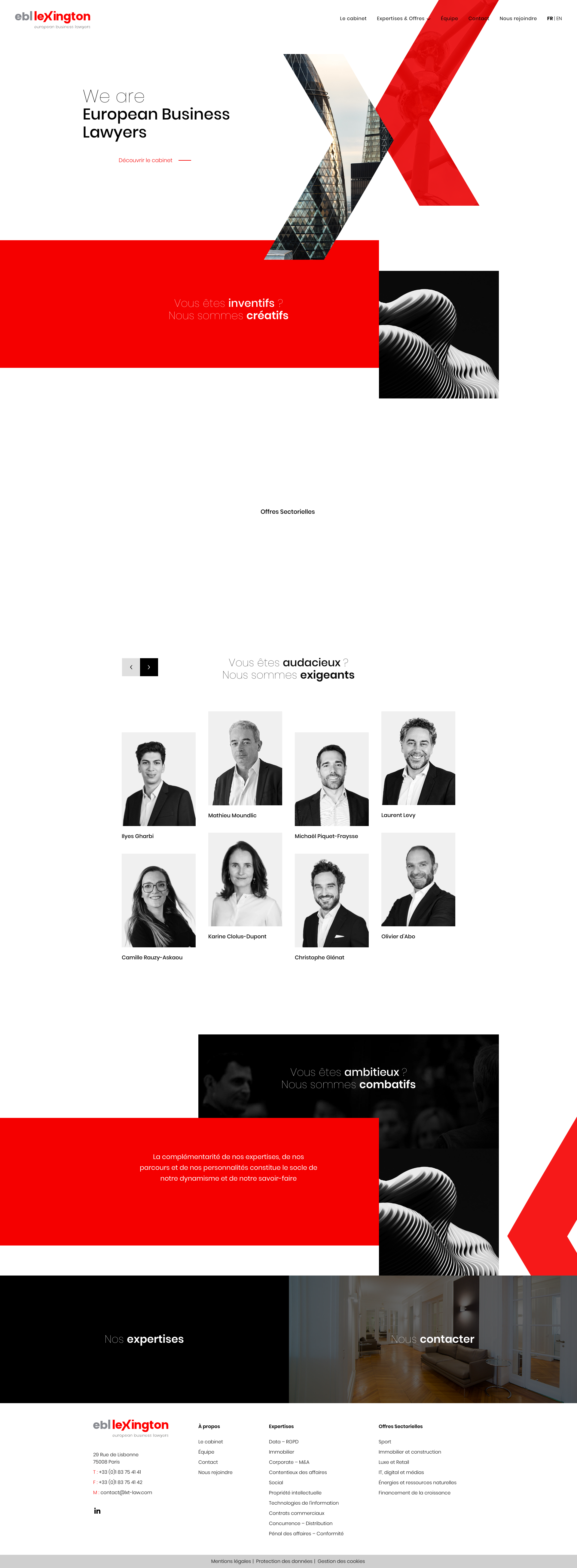 Aperçu du site