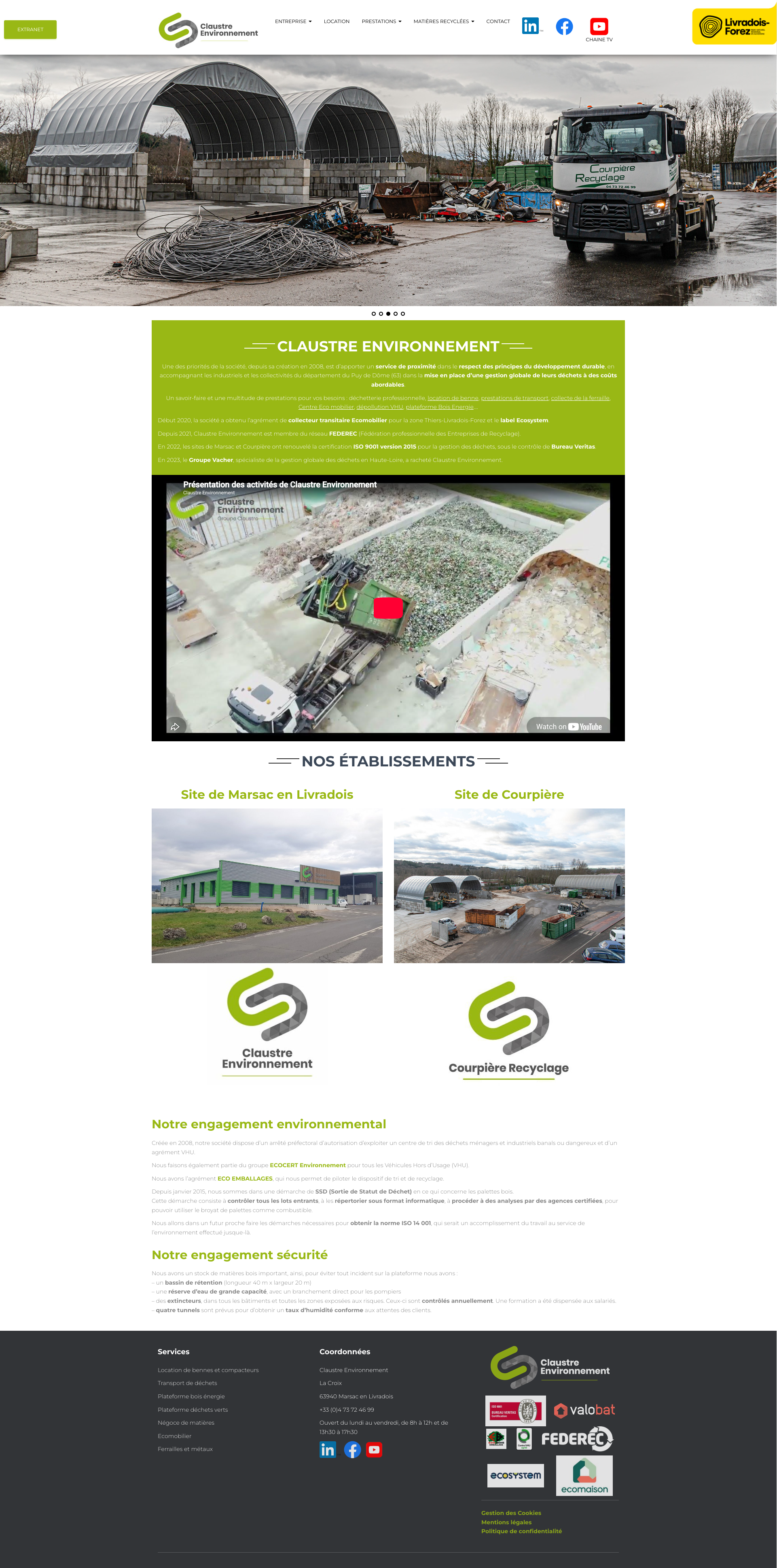 Aperçu du site