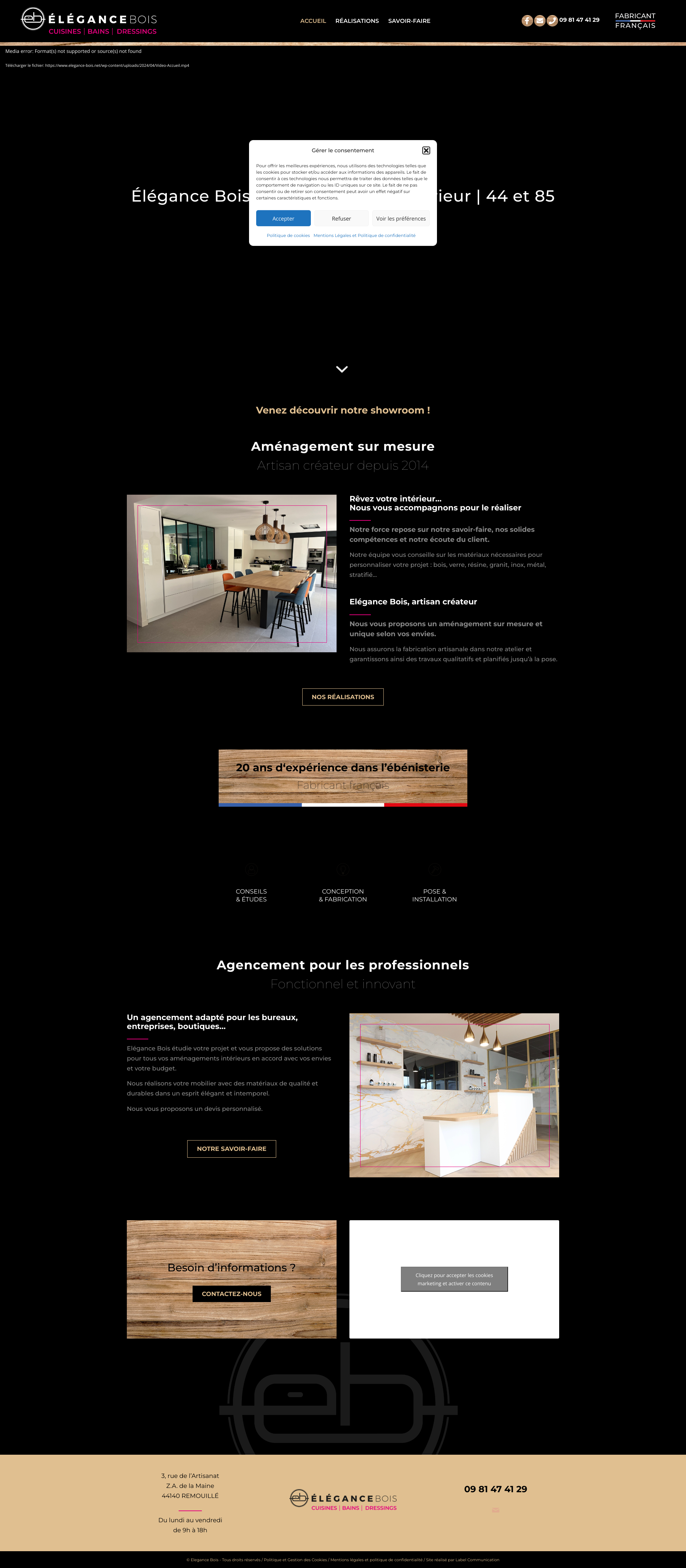 Aperçu du site