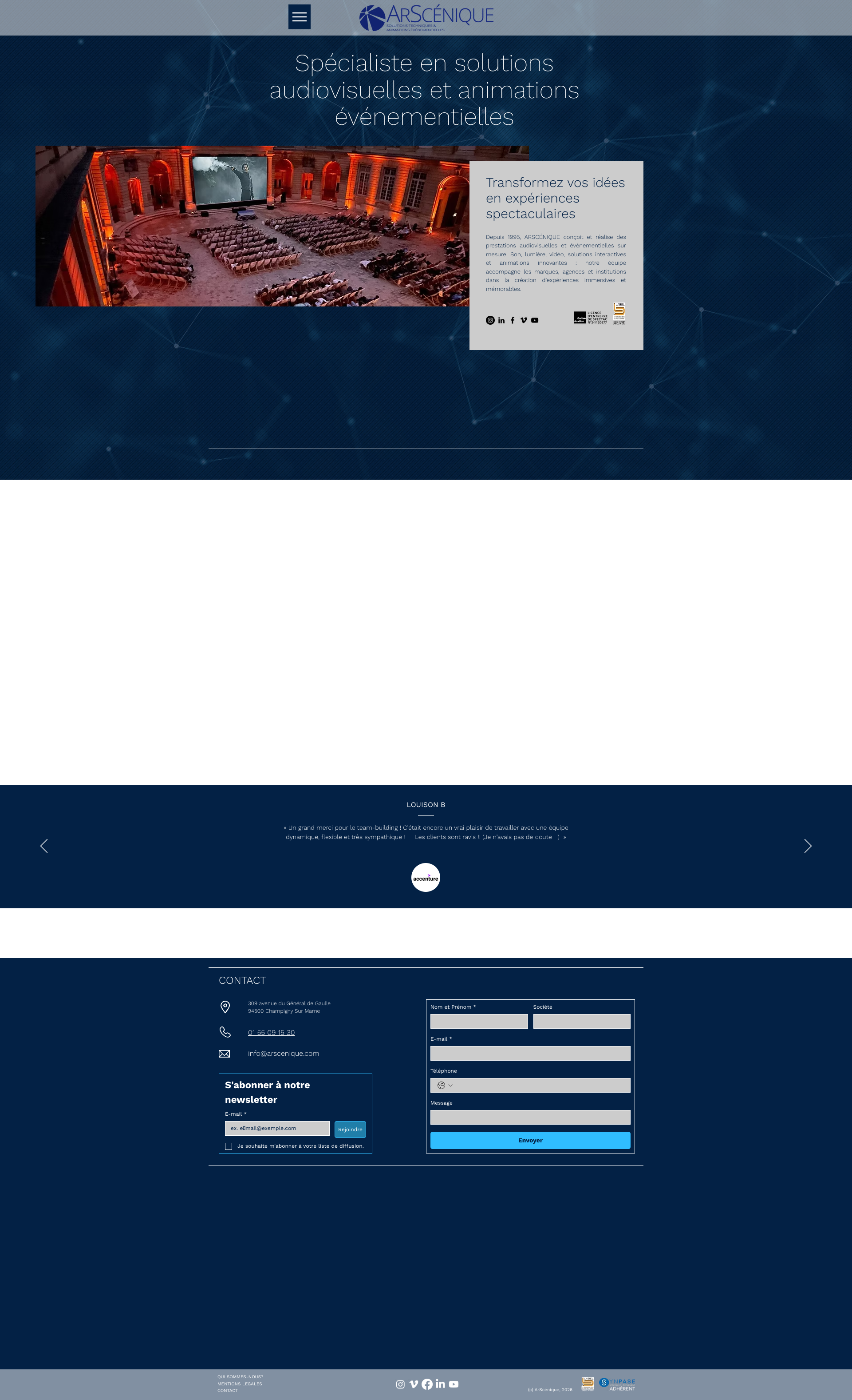 Aperçu du site