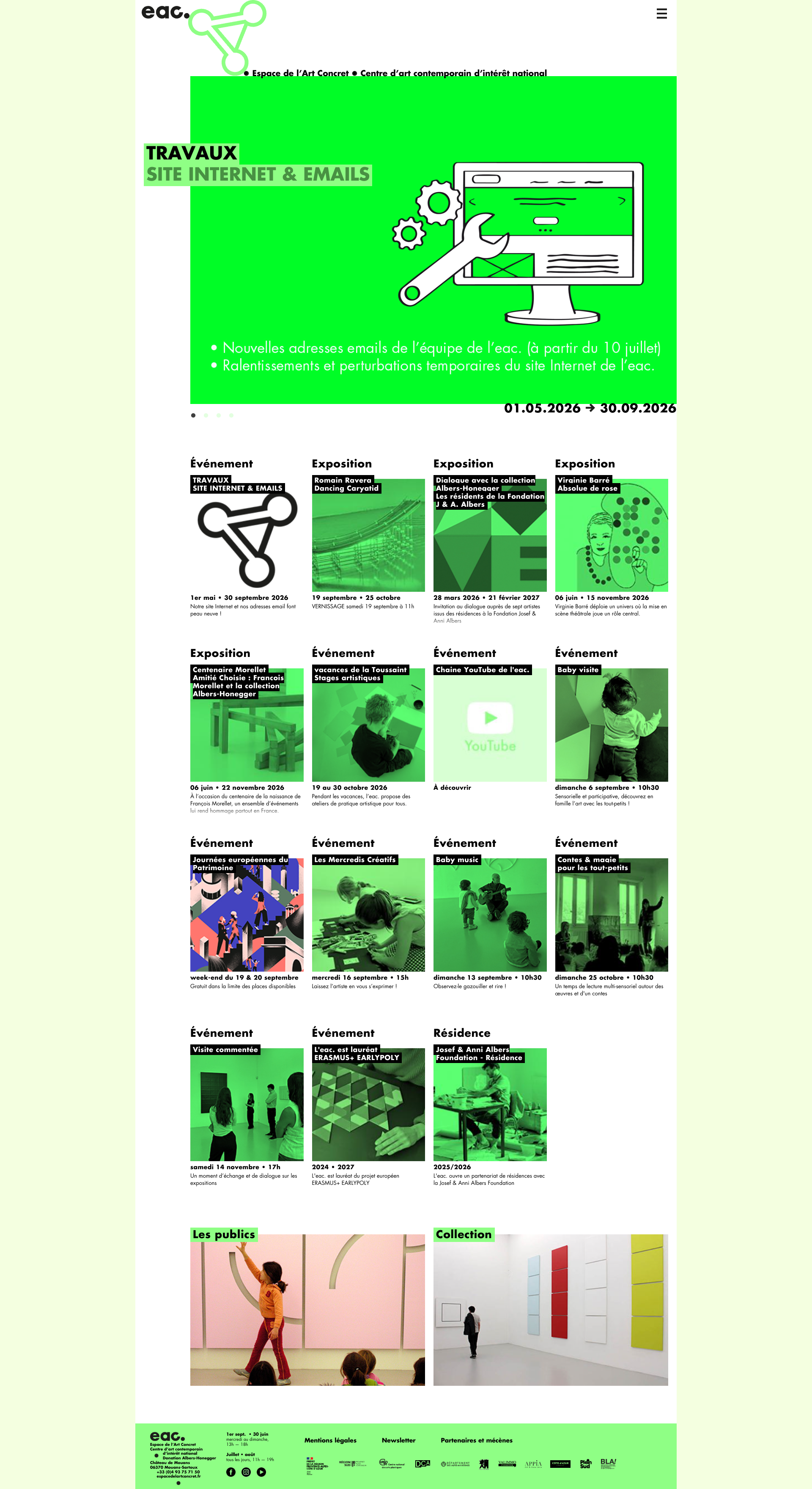 Aperçu du site