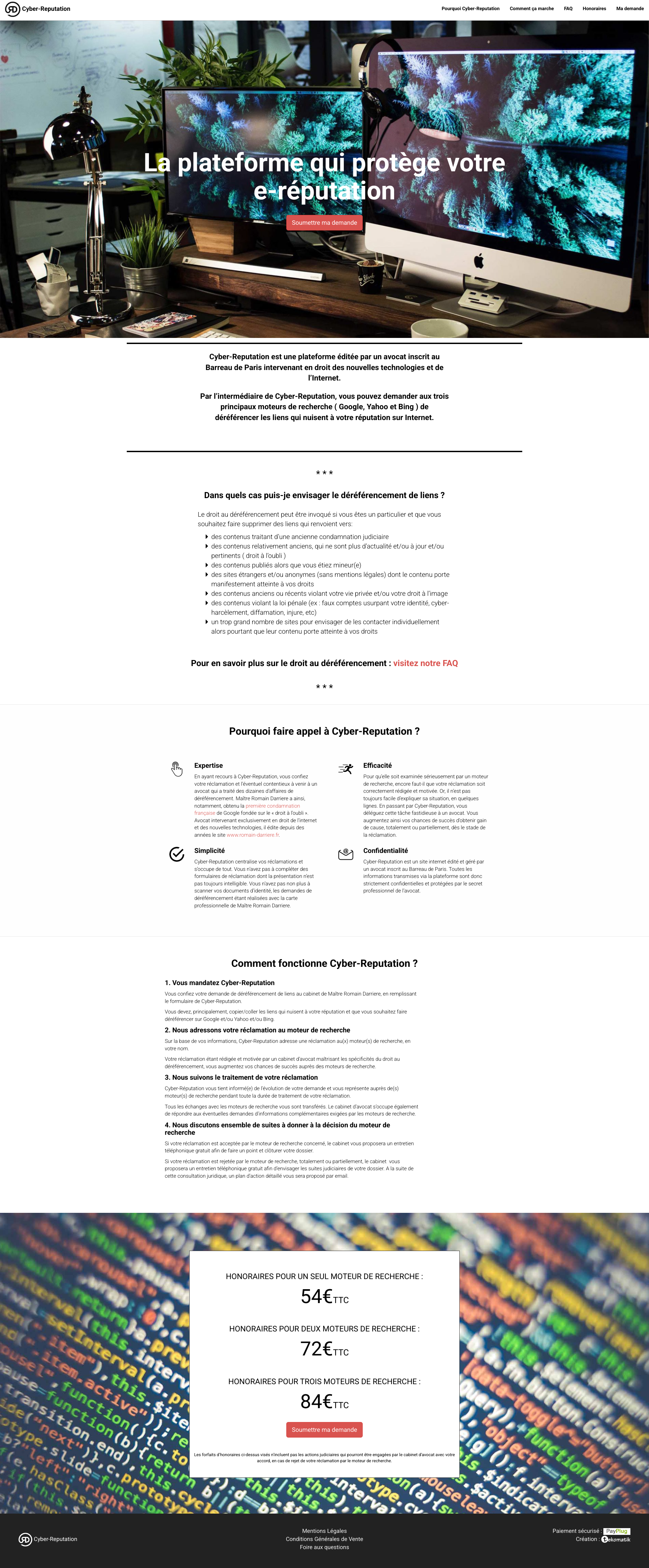 Aperçu du site