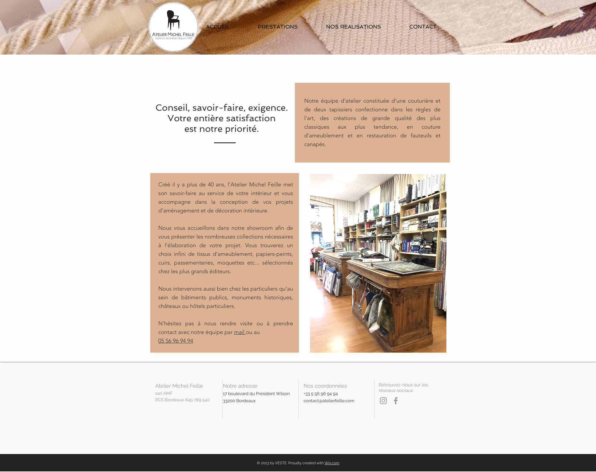 Aperçu du site
