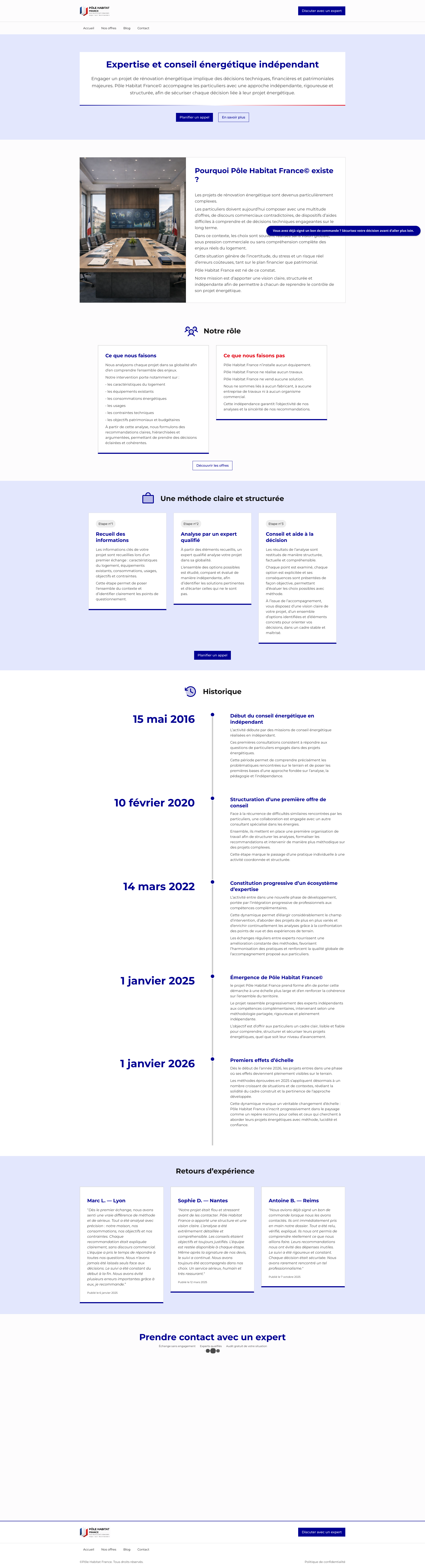 Aperçu du site