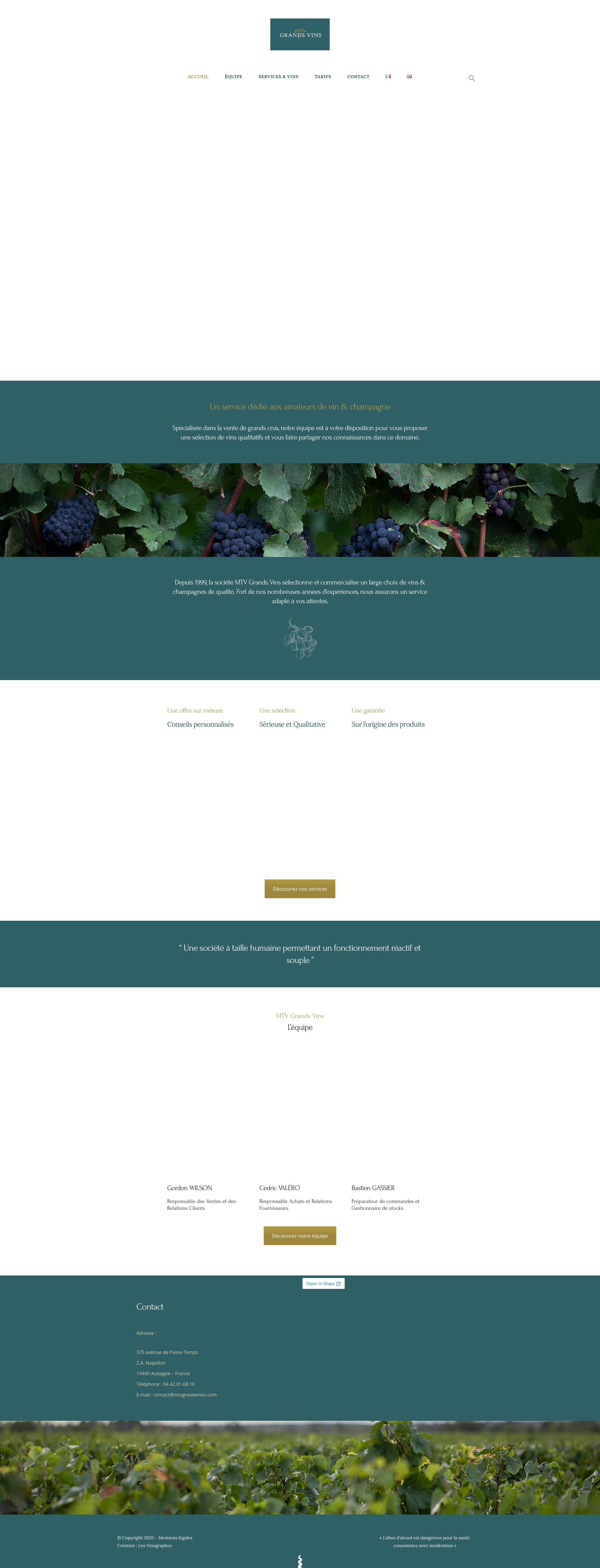 Aperçu du site