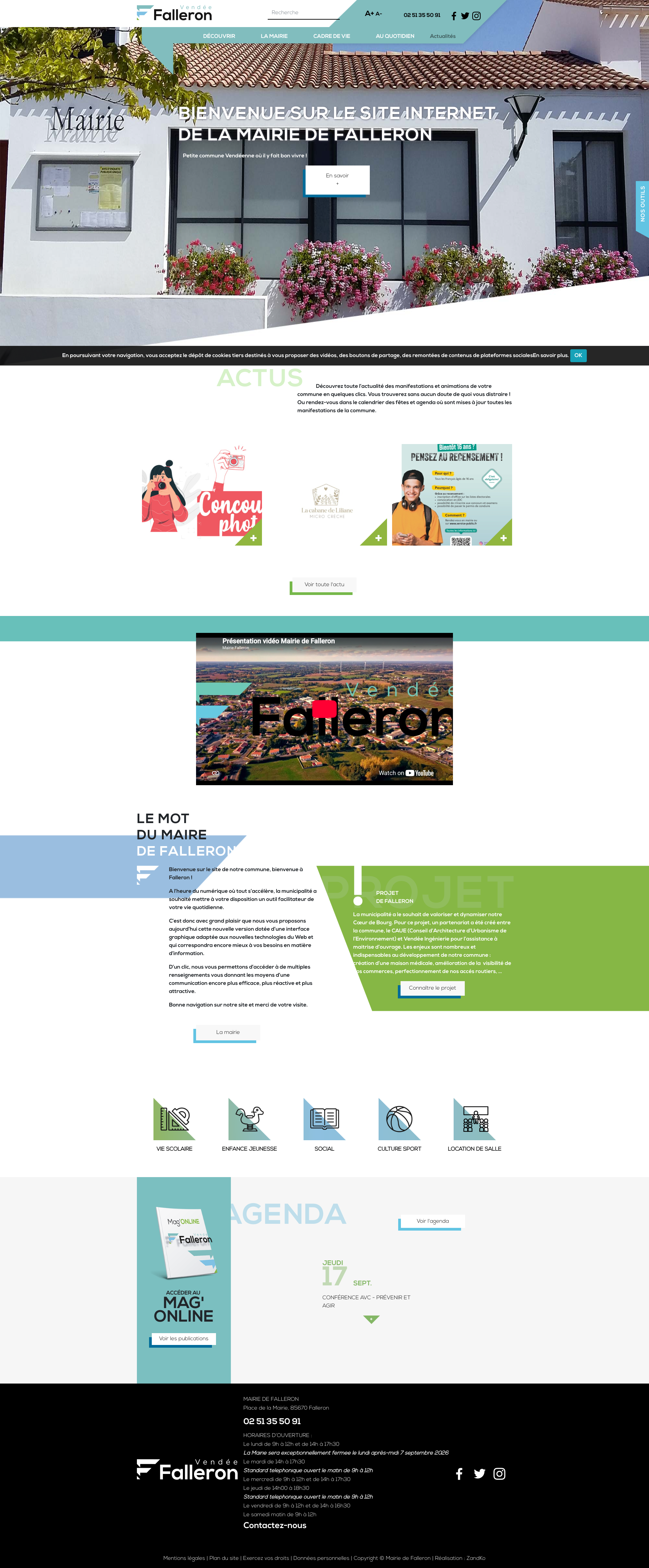 Aperçu du site