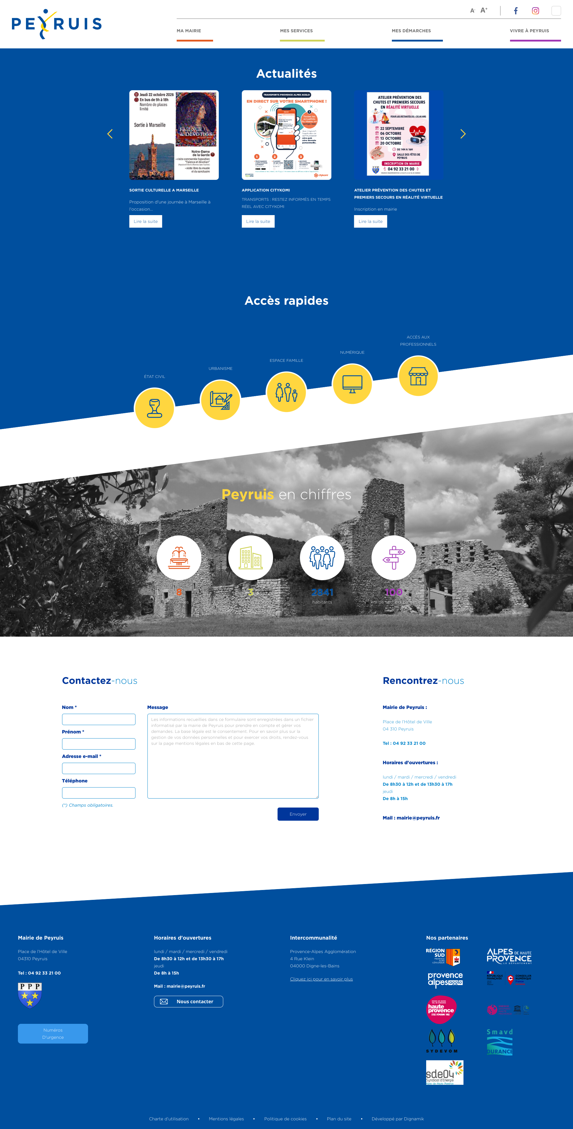 Aperçu du site