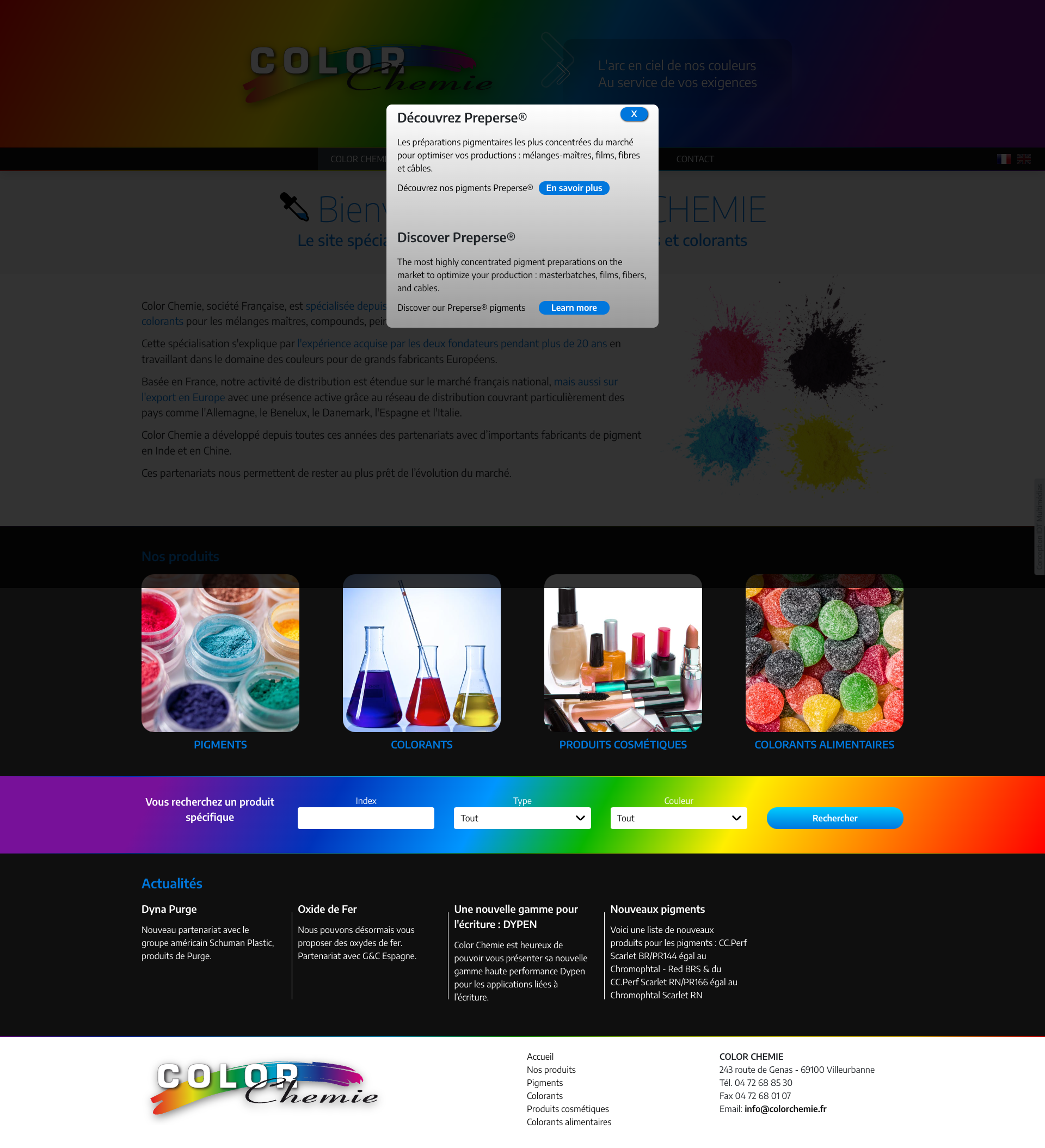 Aperçu du site