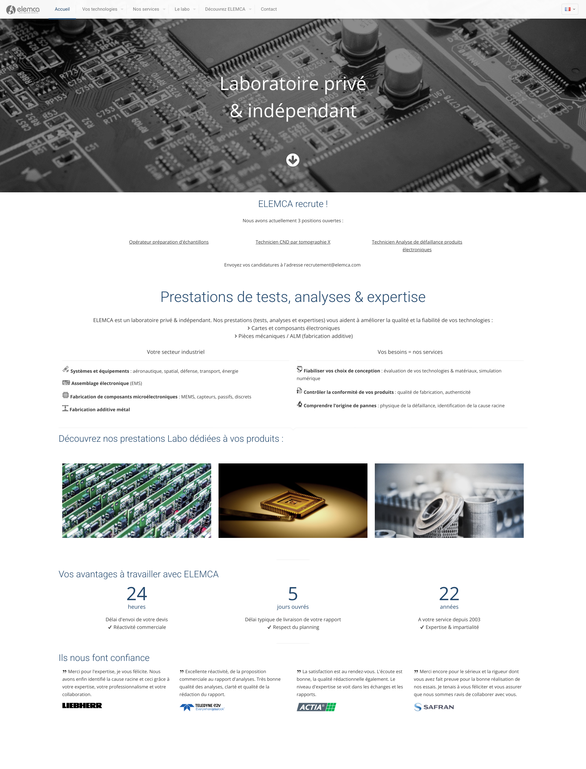 Aperçu du site