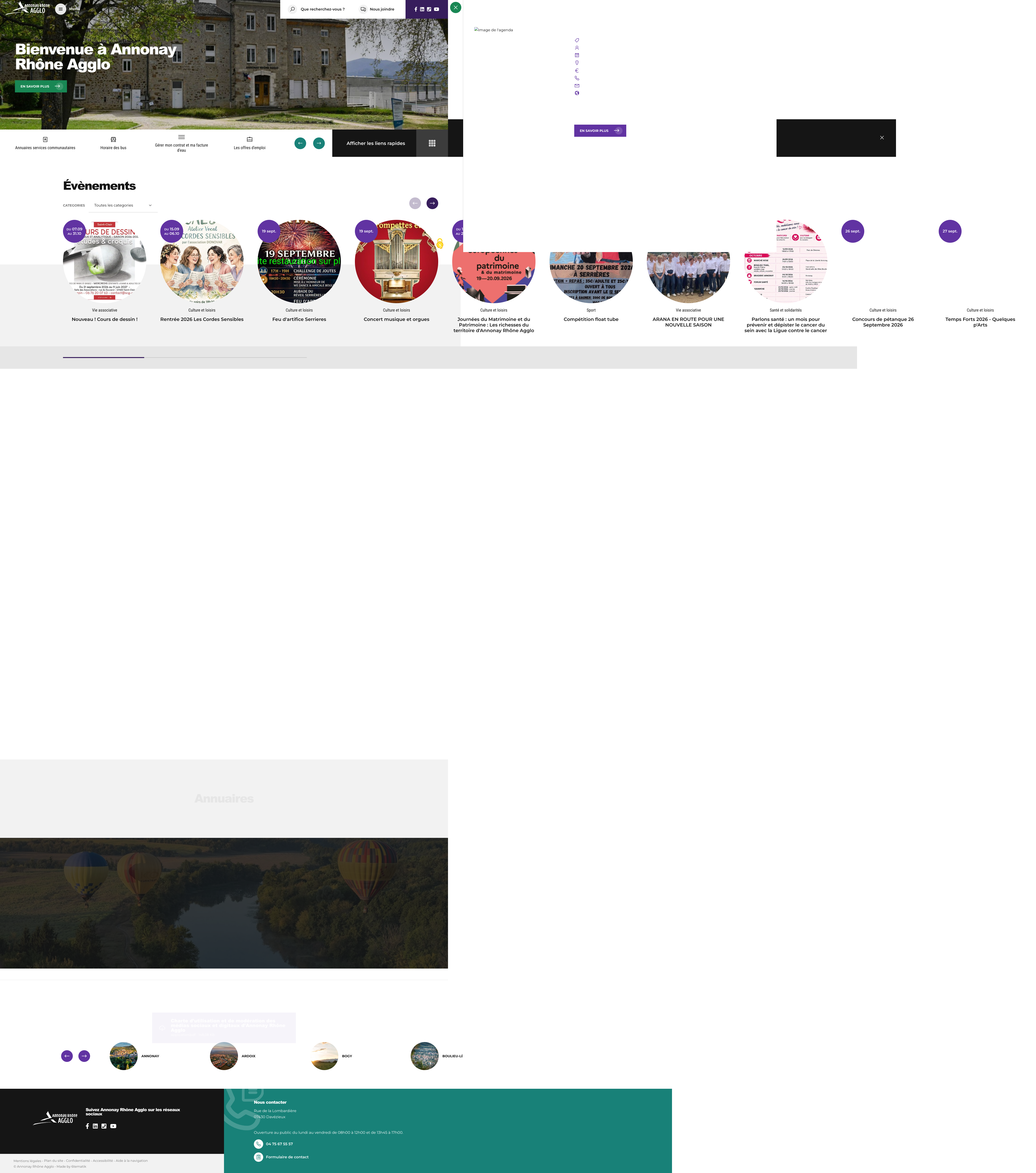 Aperçu du site