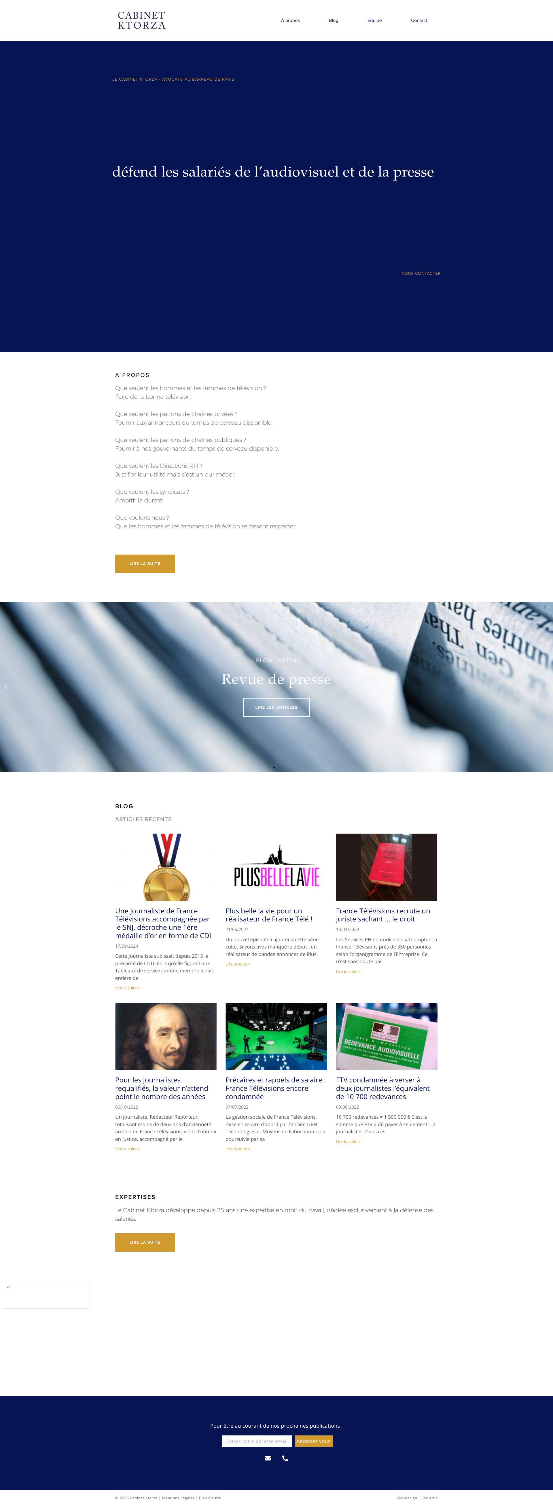 Aperçu du site