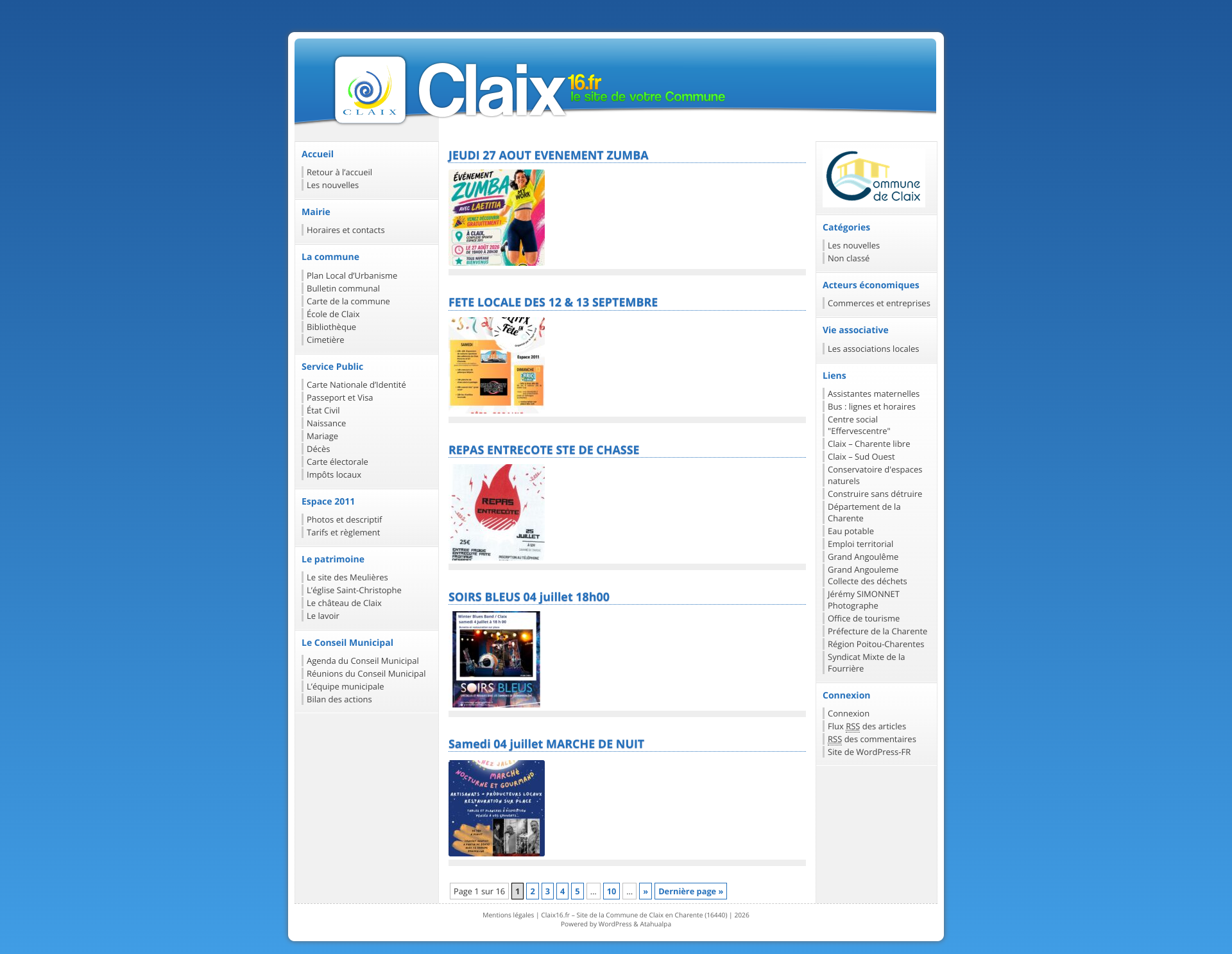 Aperçu du site