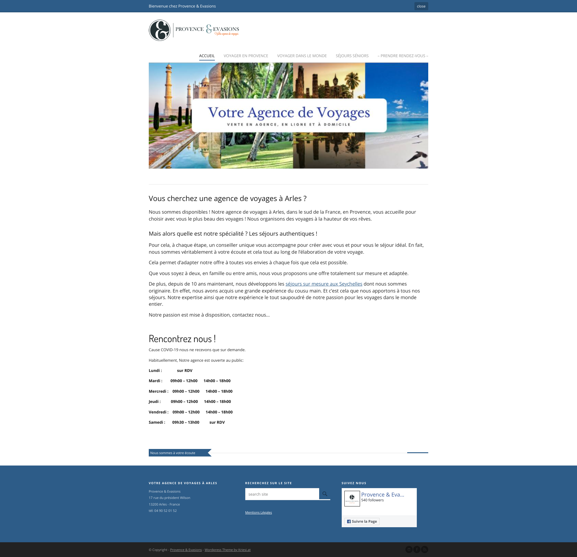 Aperçu du site