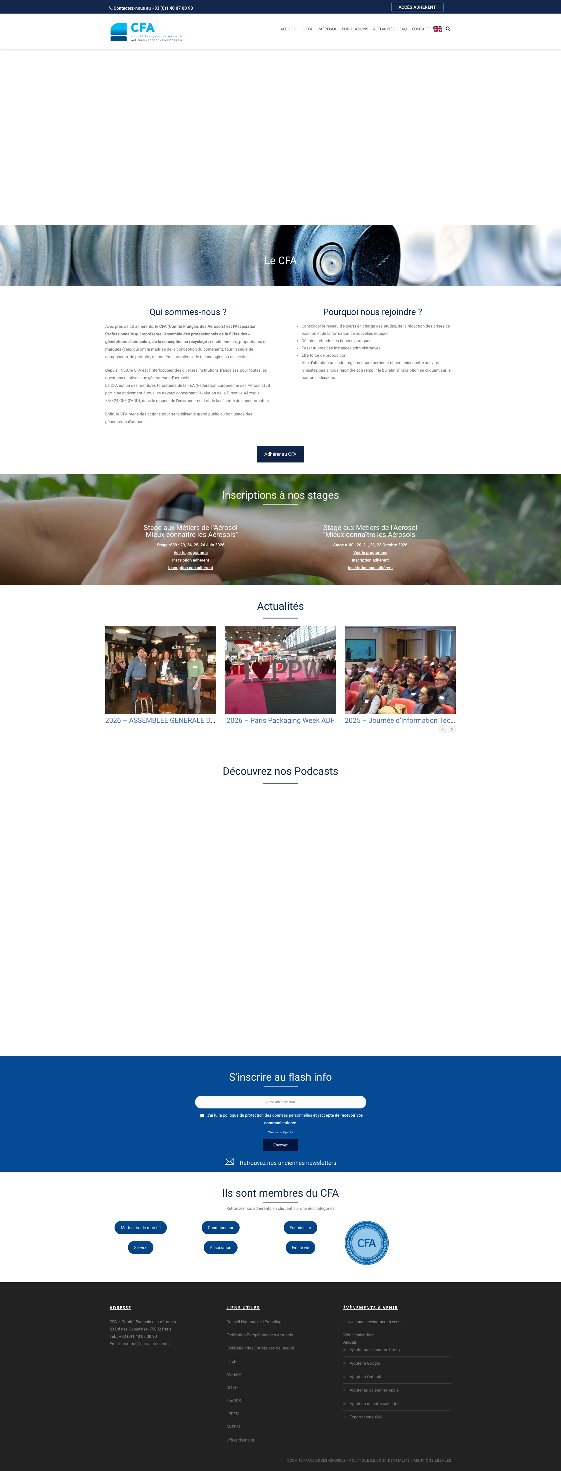 Aperçu du site