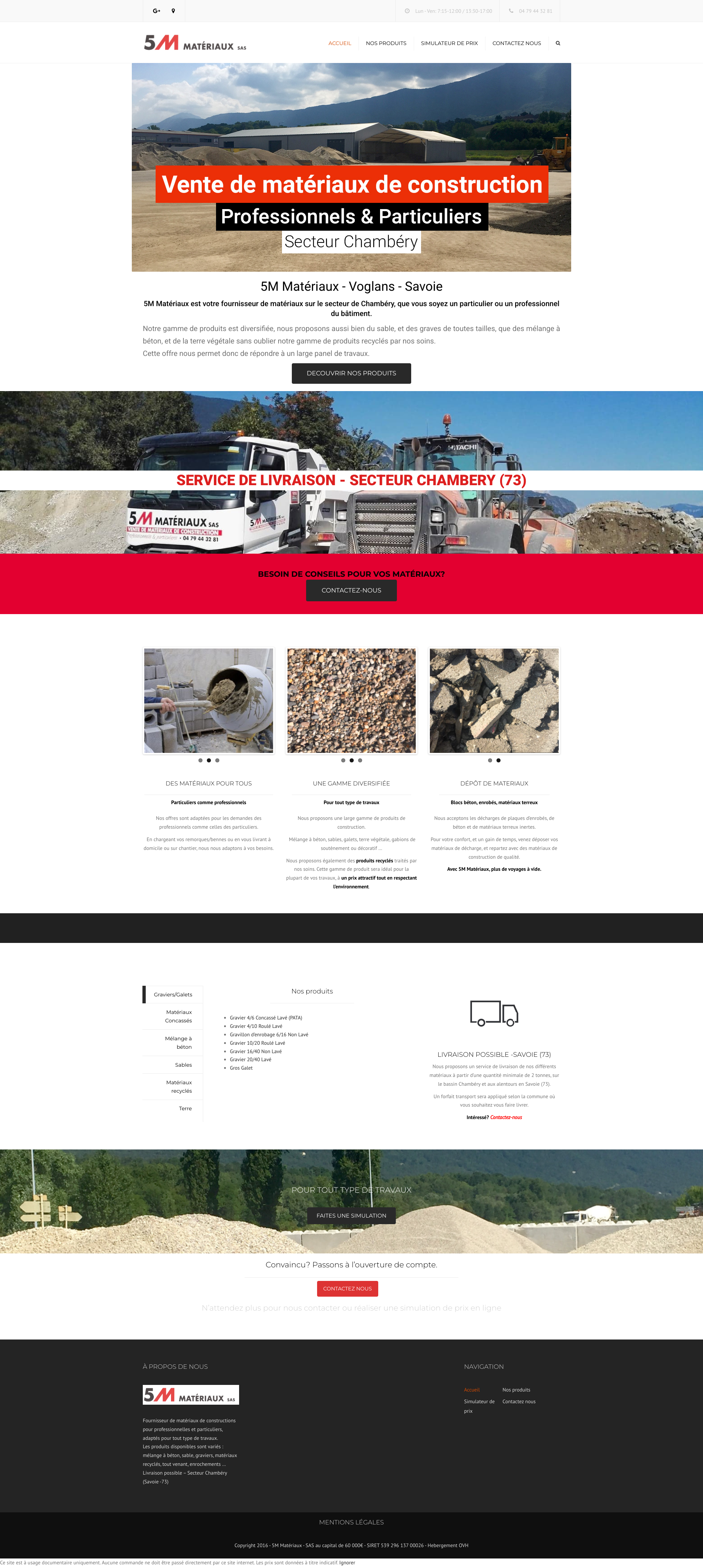 Aperçu du site