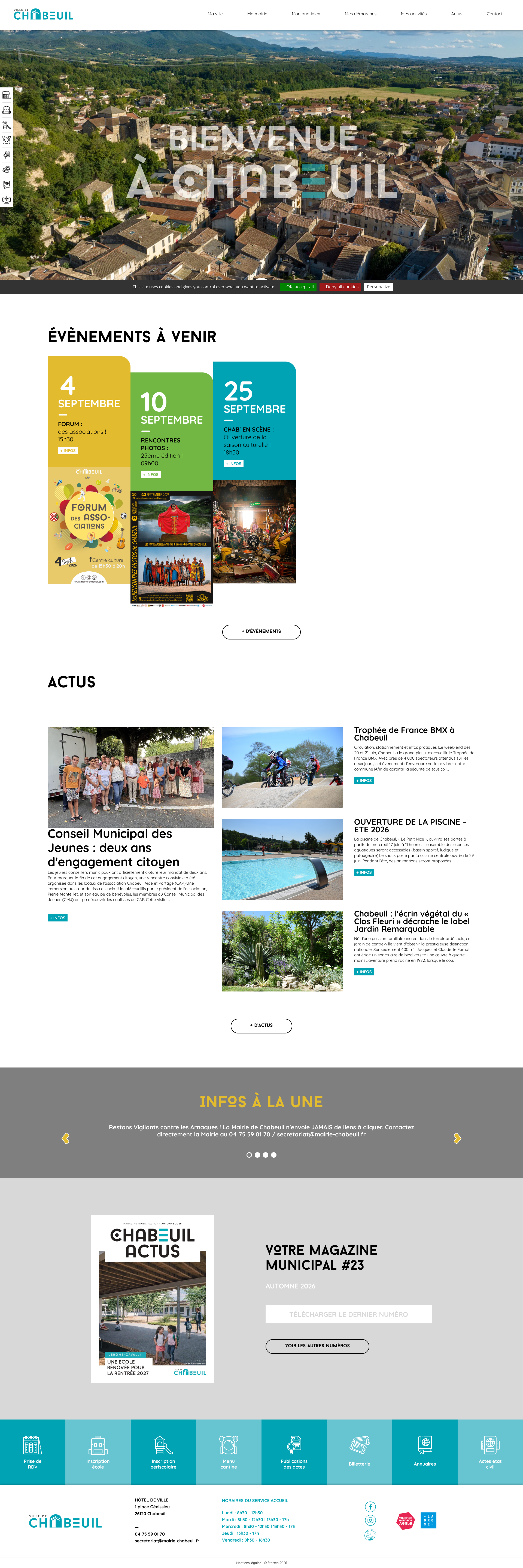 Aperçu du site