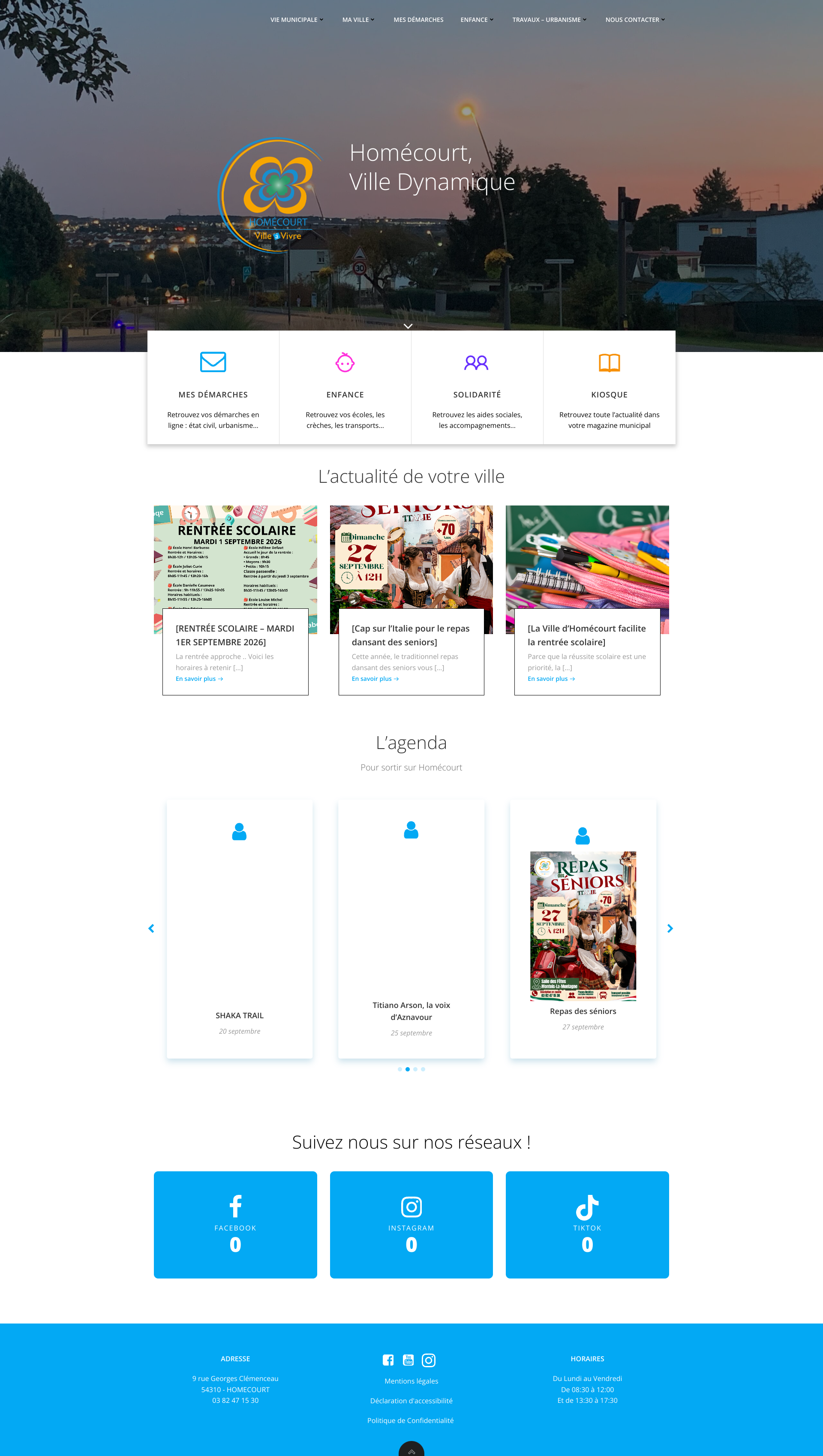 Aperçu du site