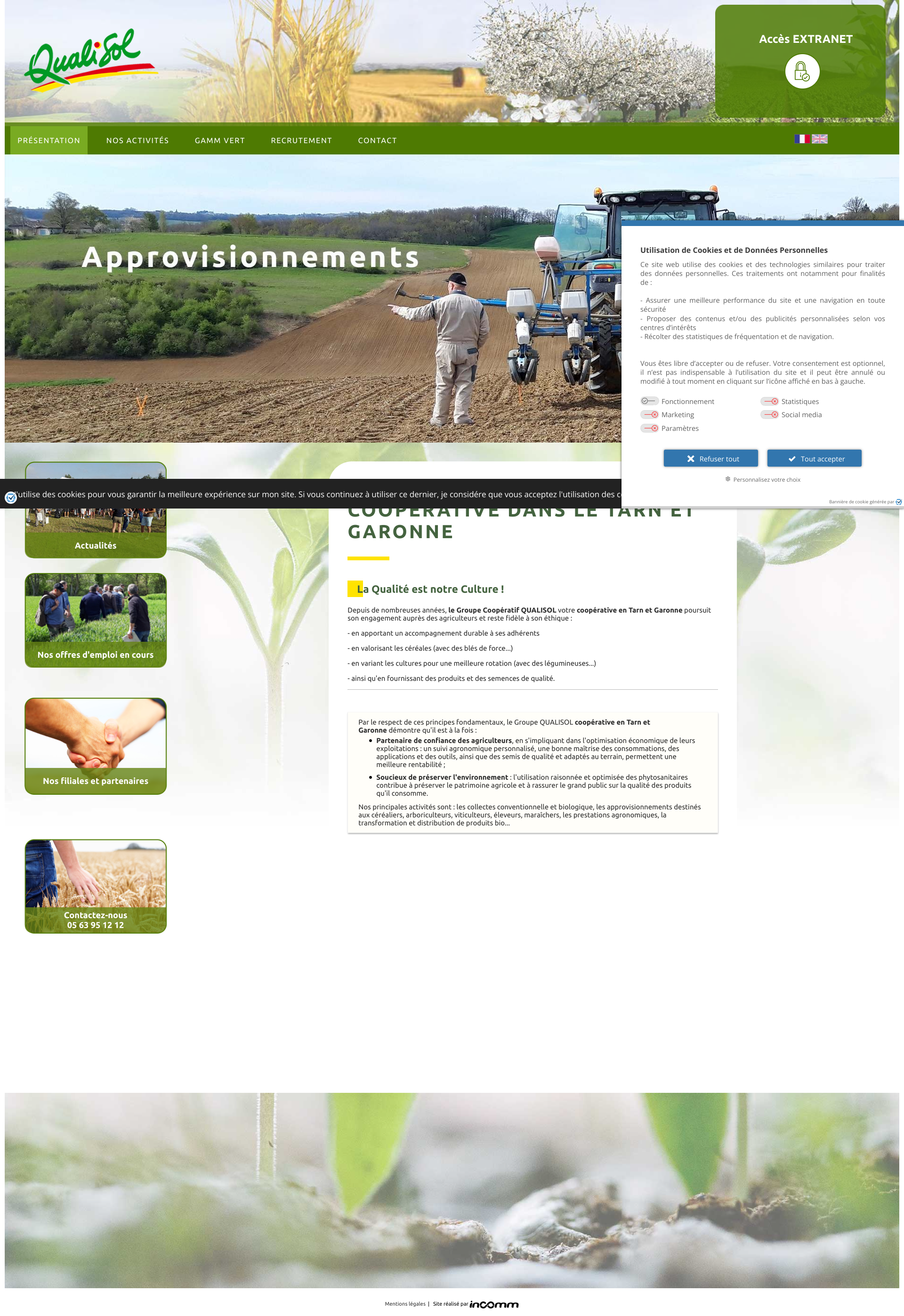 Aperçu du site