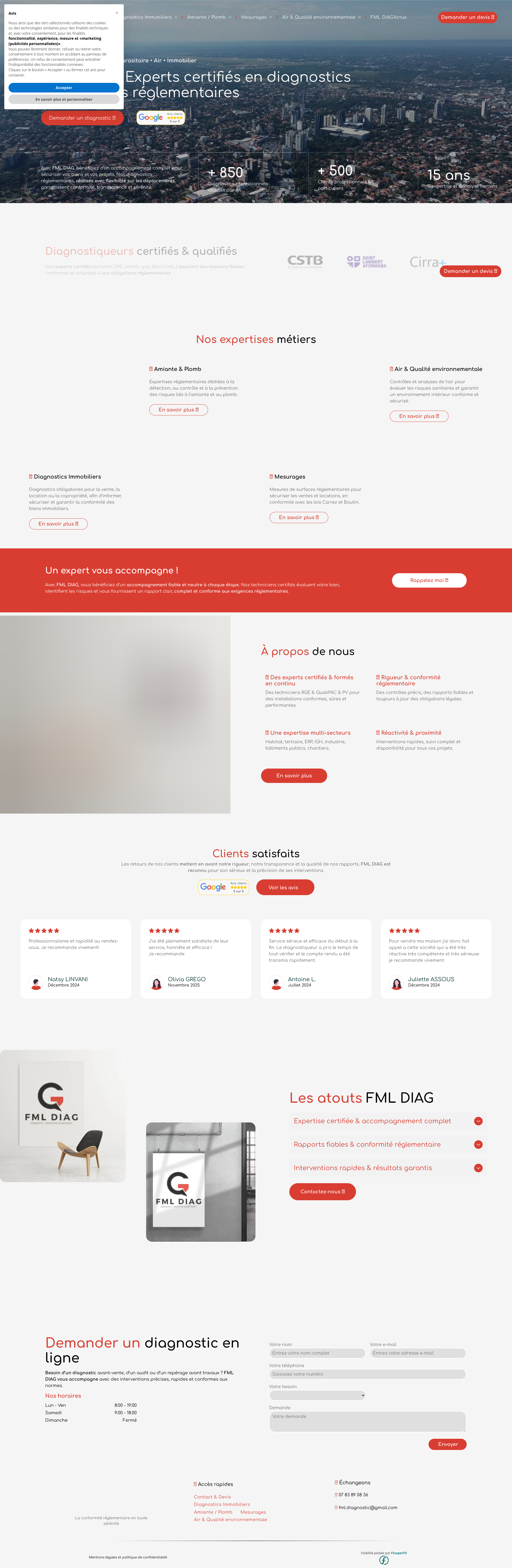 Aperçu du site