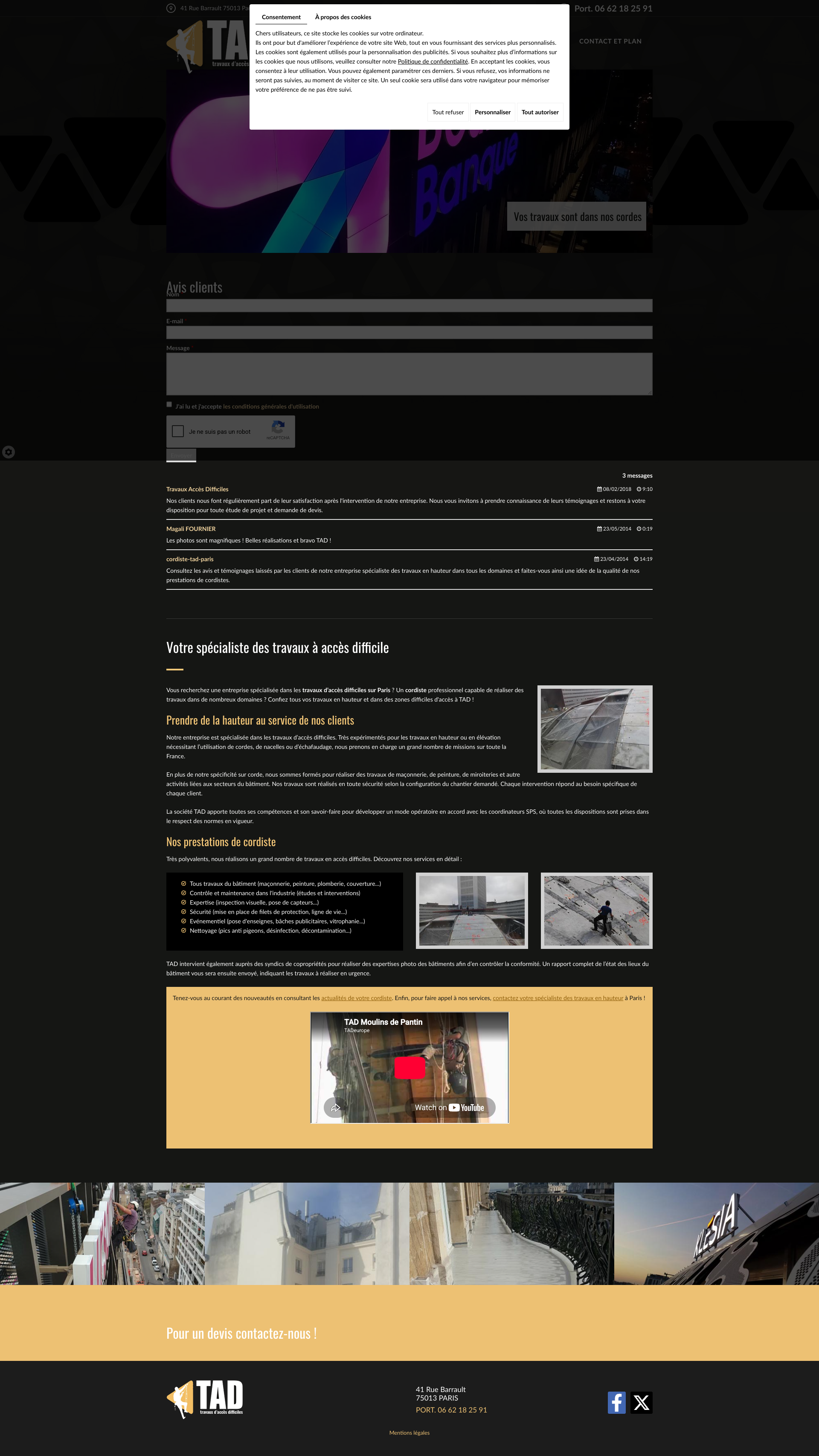 Aperçu du site