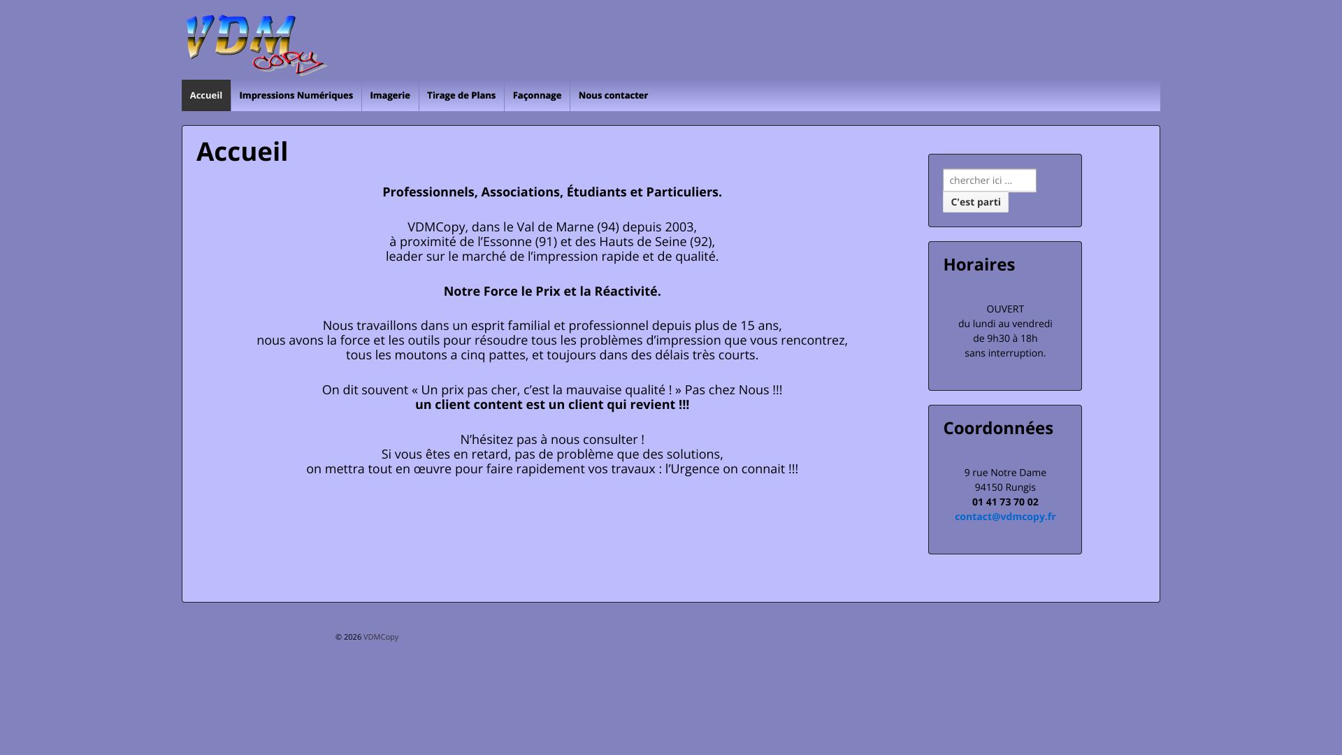 Aperçu du site