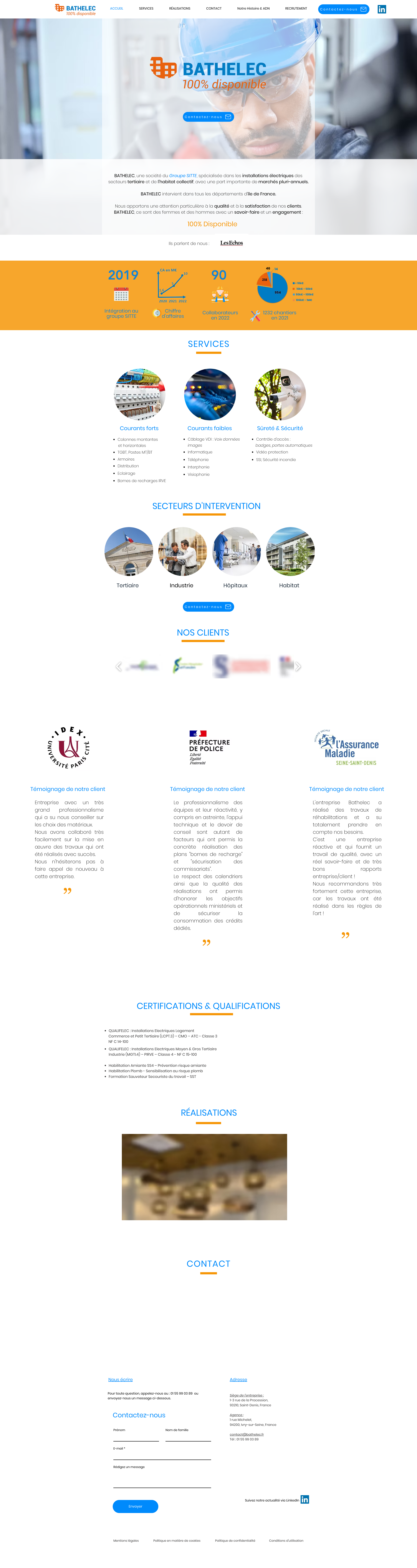 Aperçu du site