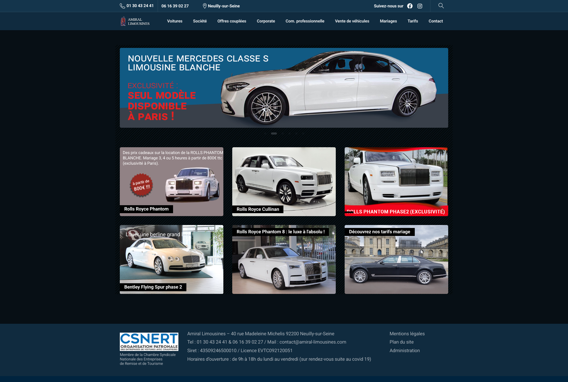 Aperçu du site