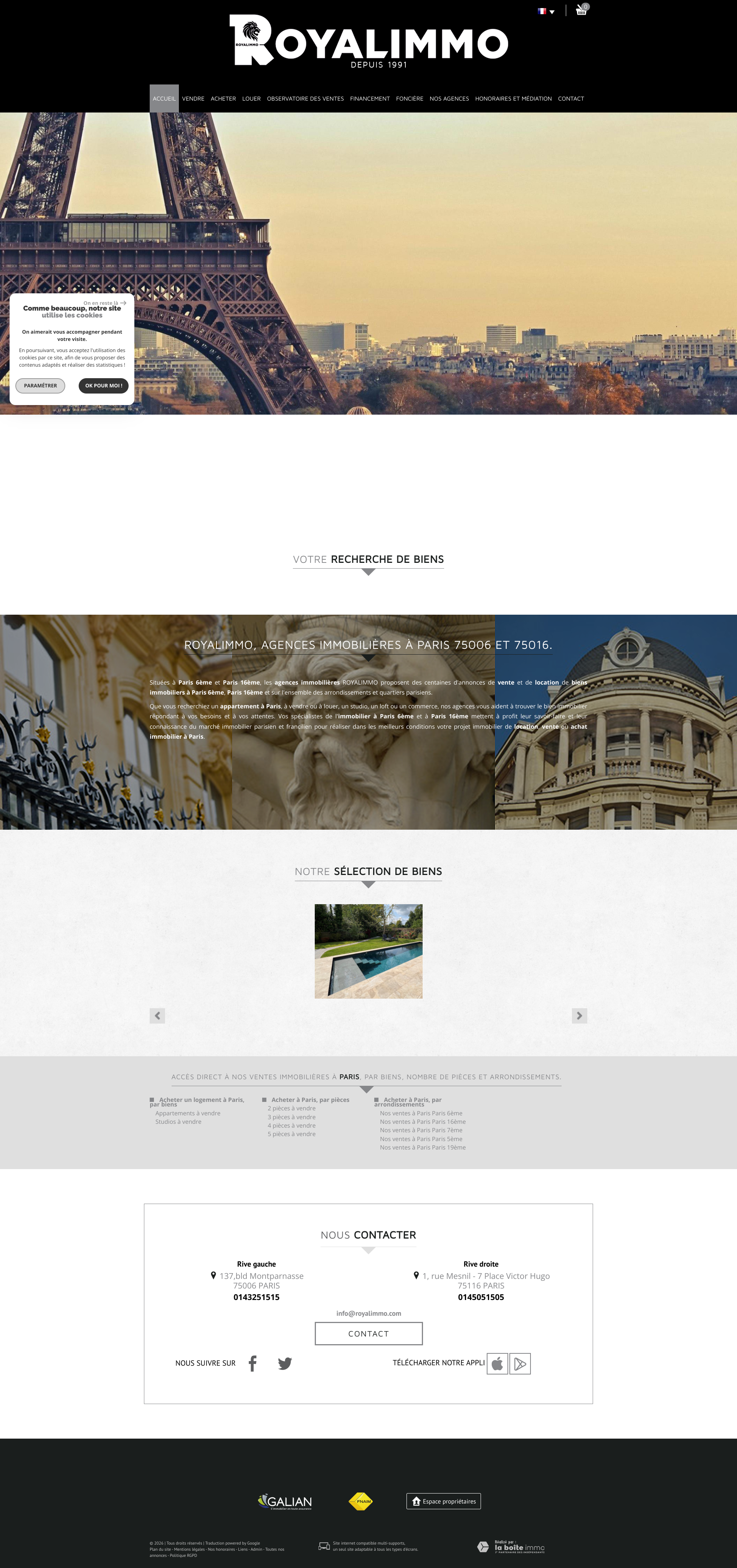 Aperçu du site