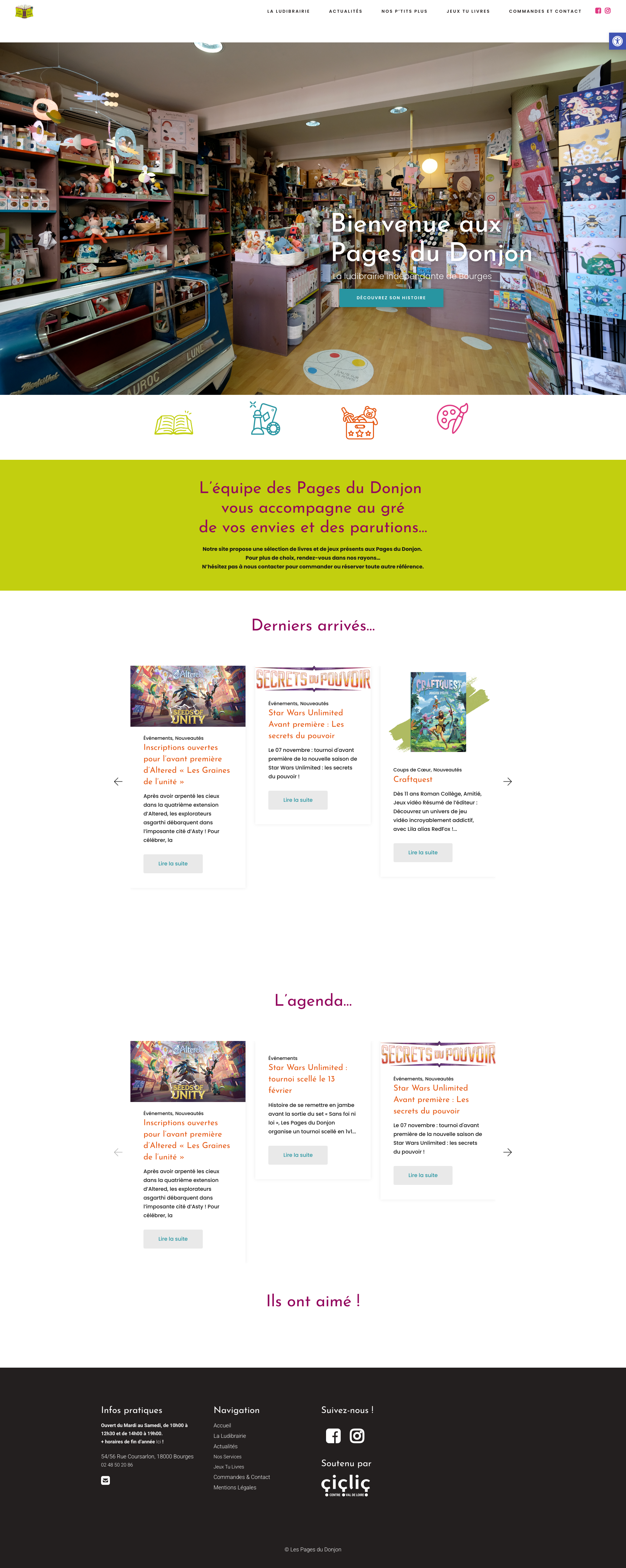 Aperçu du site
