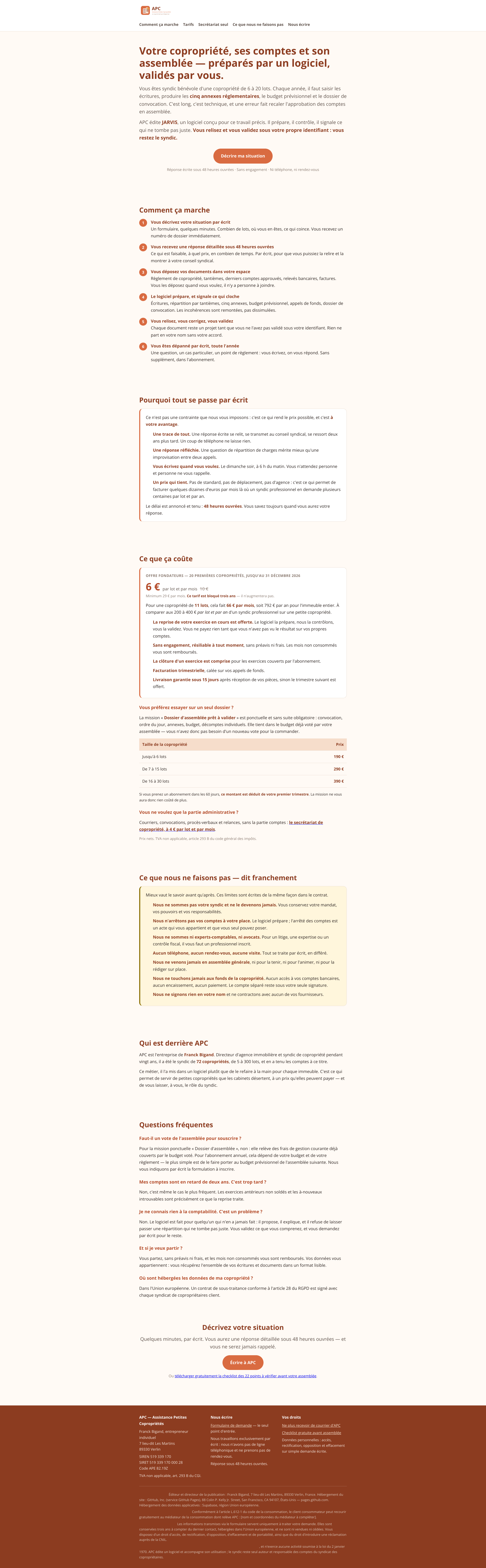 Aperçu du site