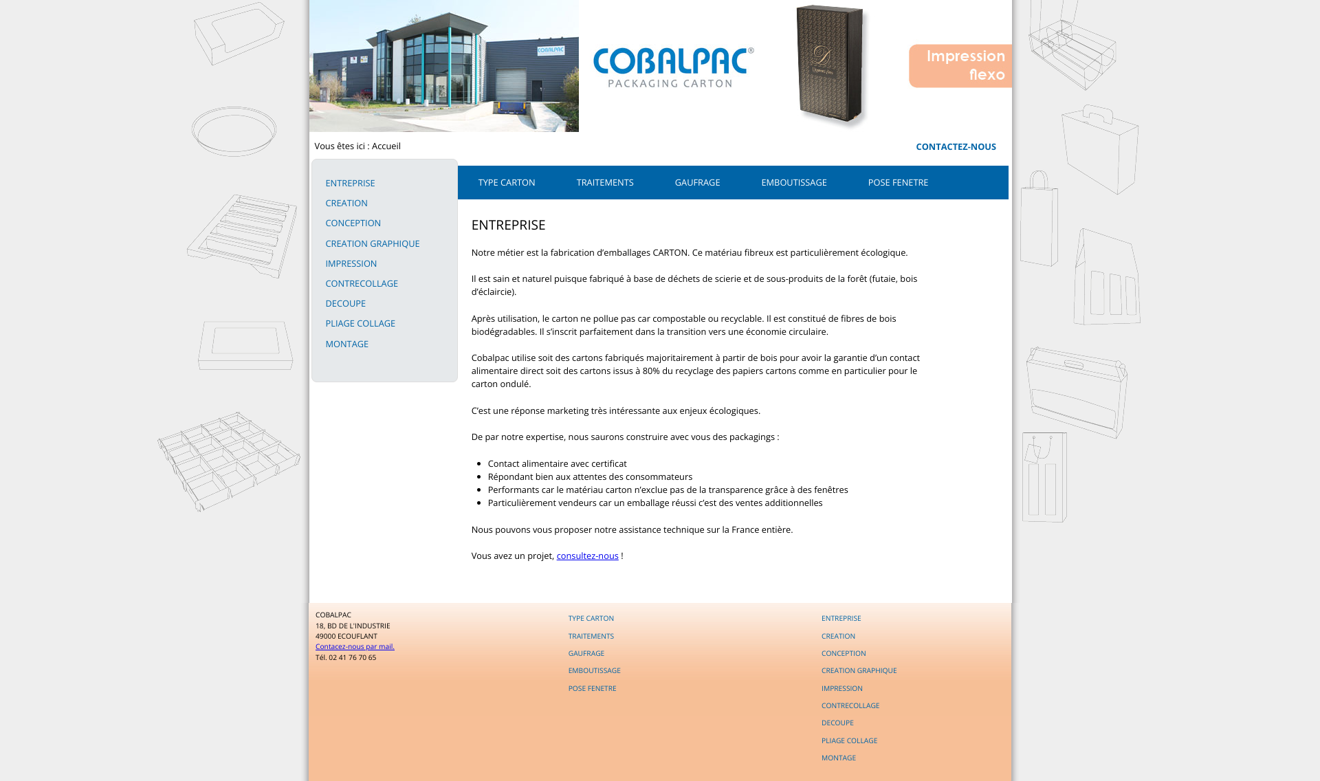 Aperçu du site