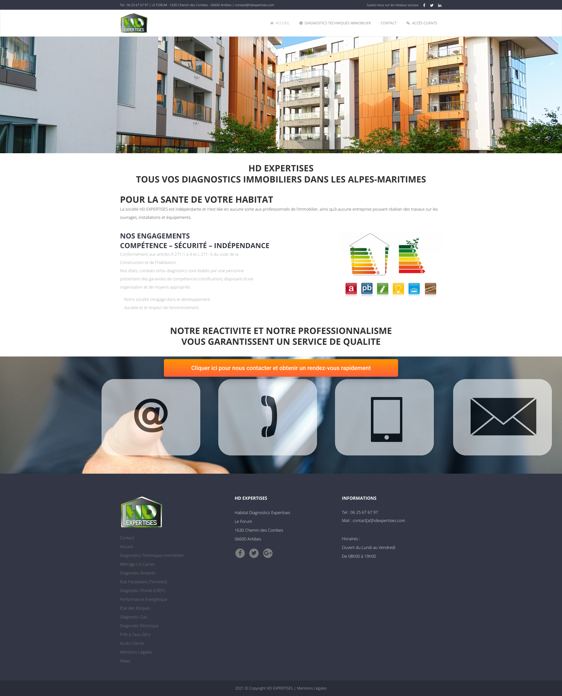 Aperçu du site