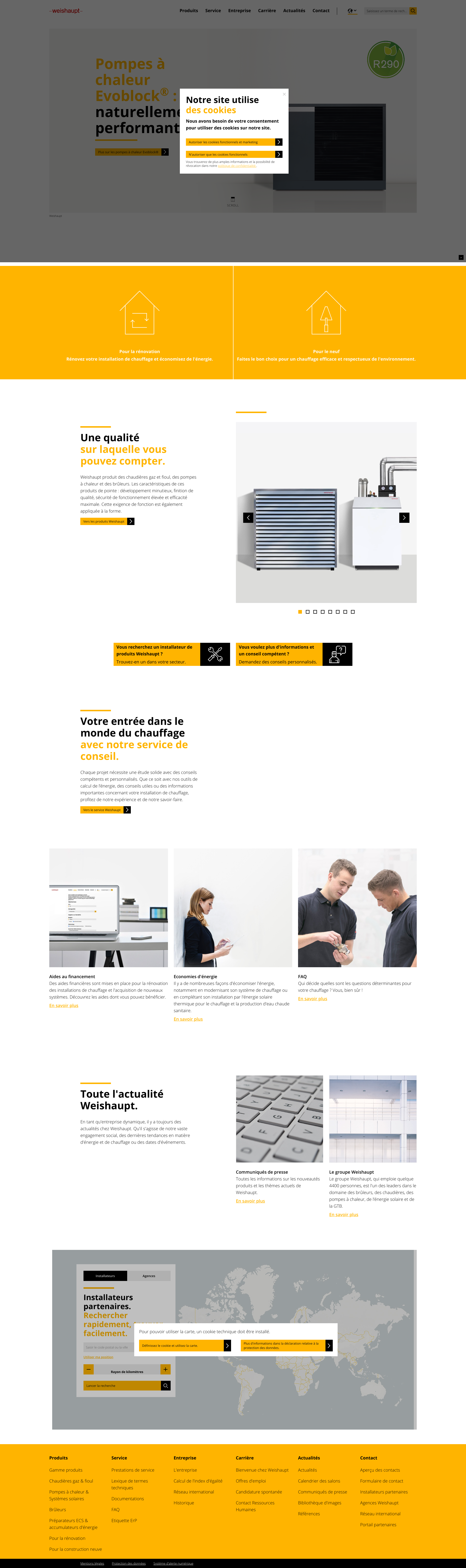 Aperçu du site