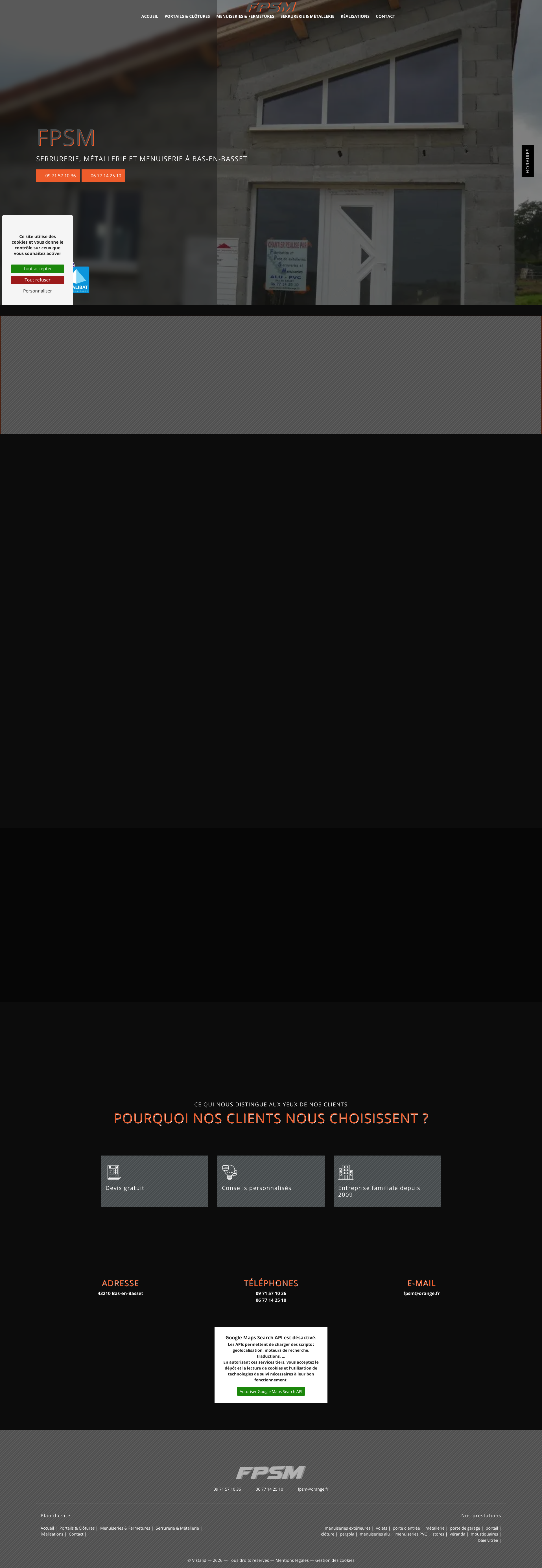 Aperçu du site