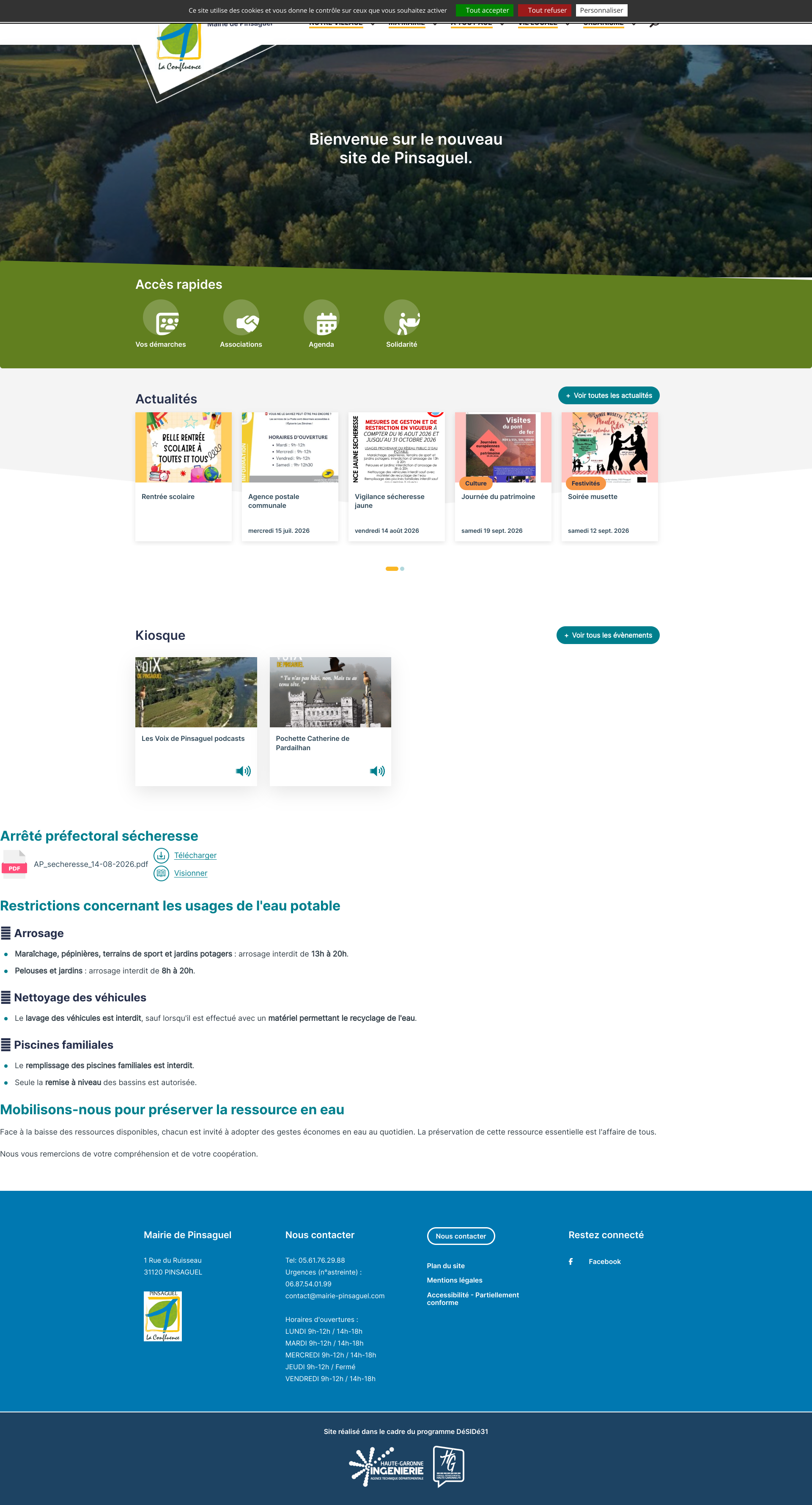 Aperçu du site