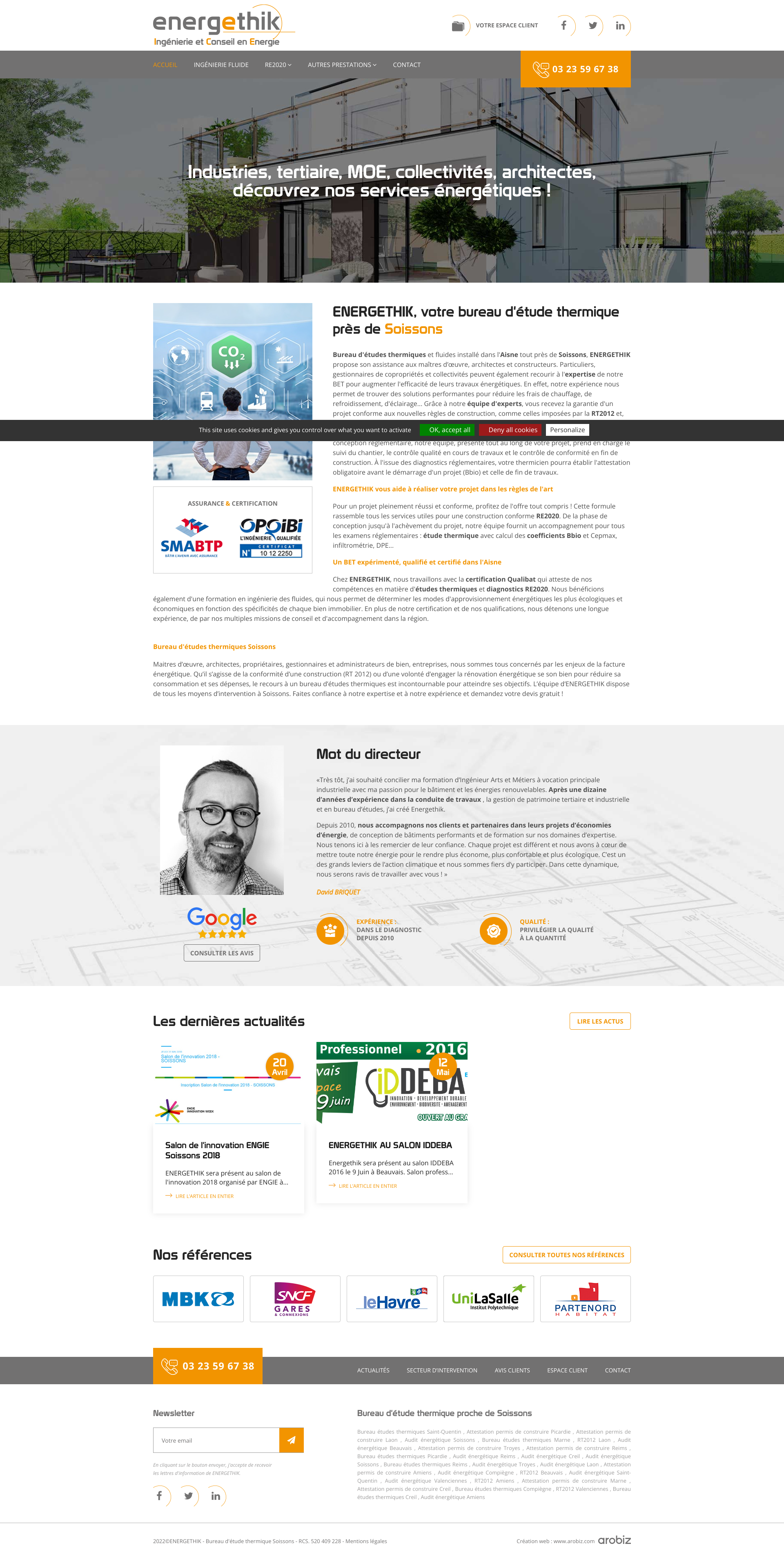Aperçu du site