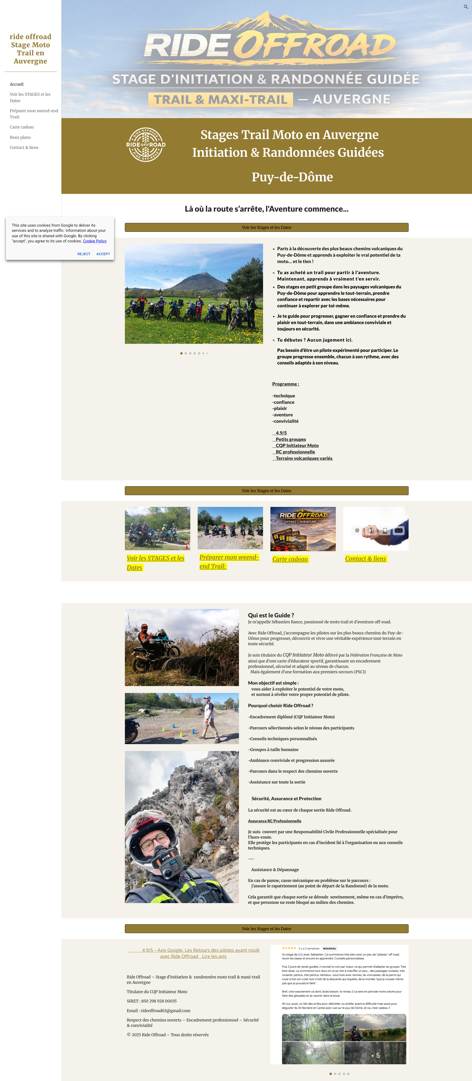 Aperçu du site