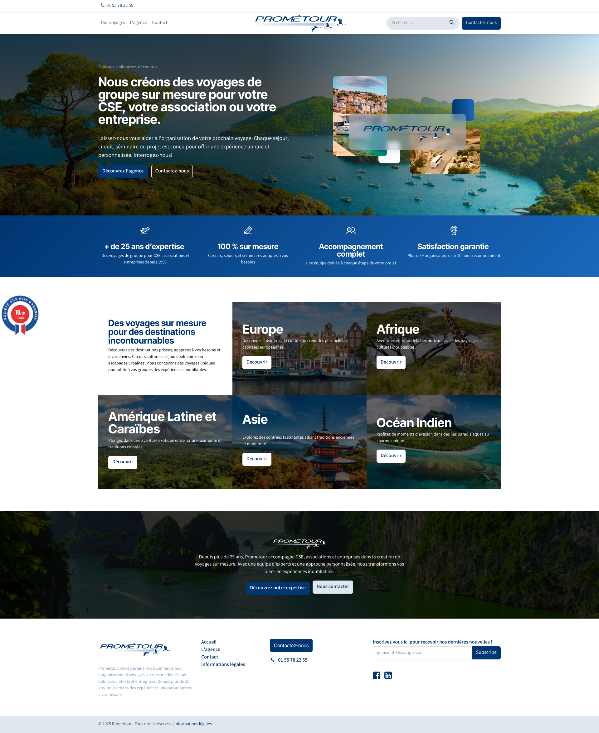 Aperçu du site