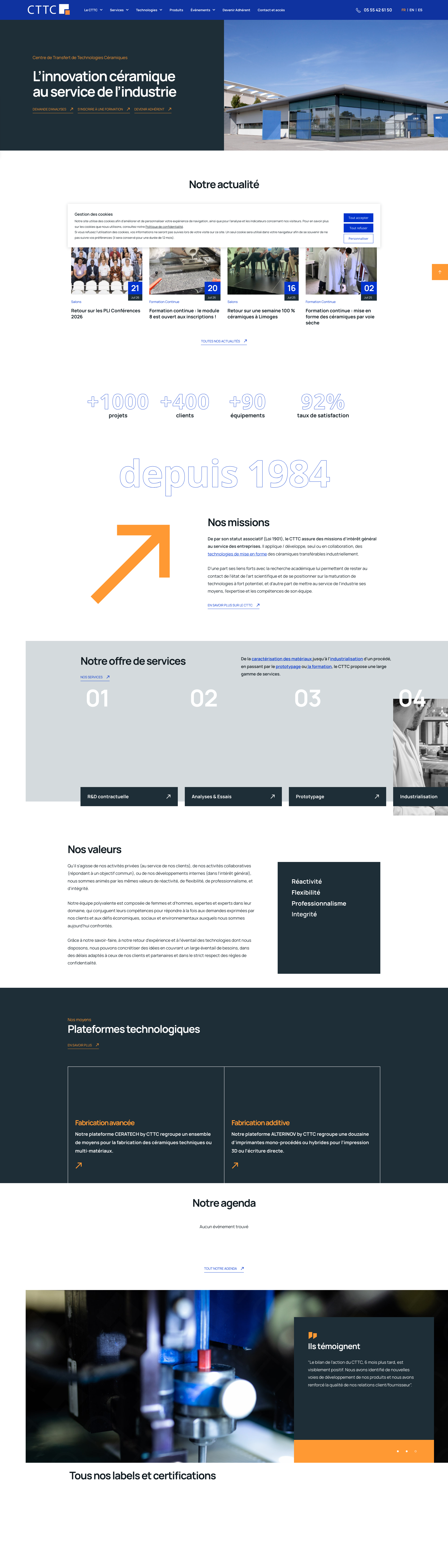 Aperçu du site