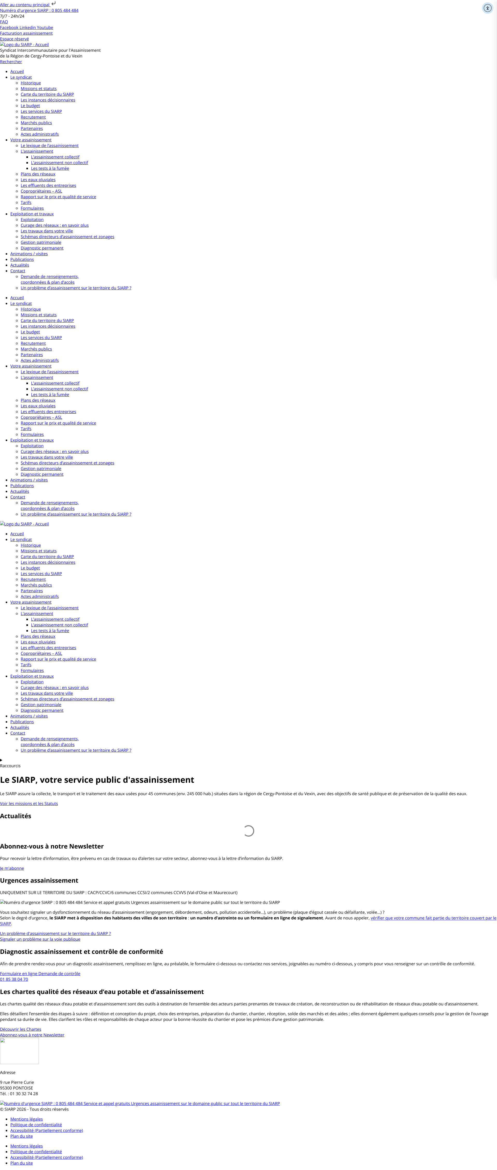 Aperçu du site