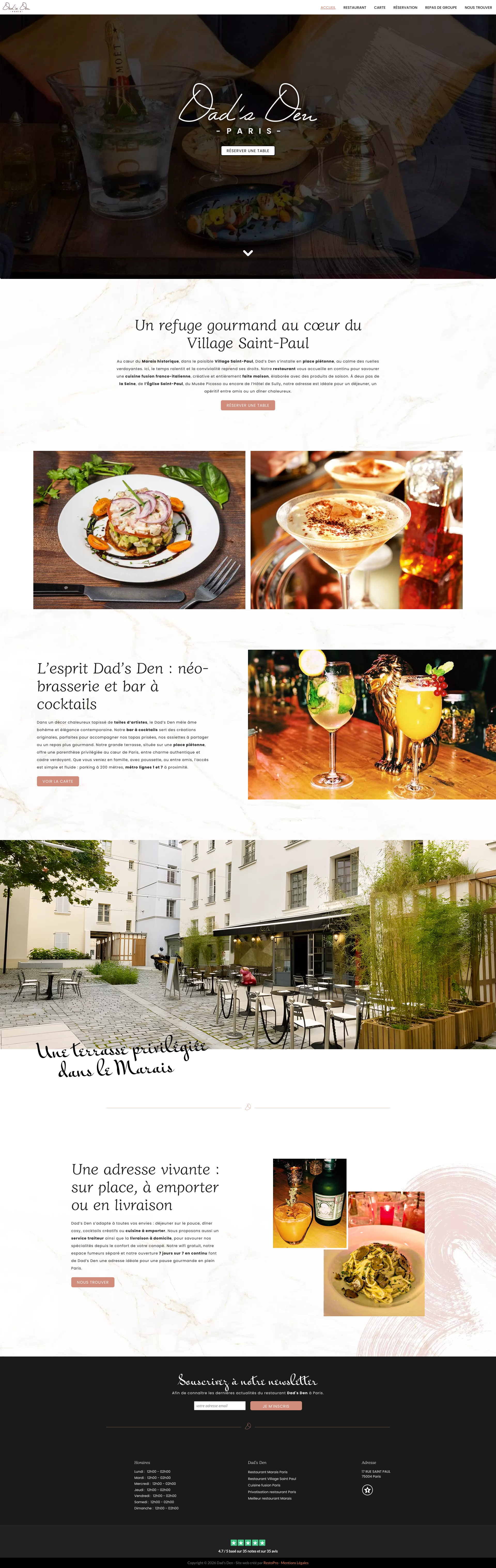 Aperçu du site