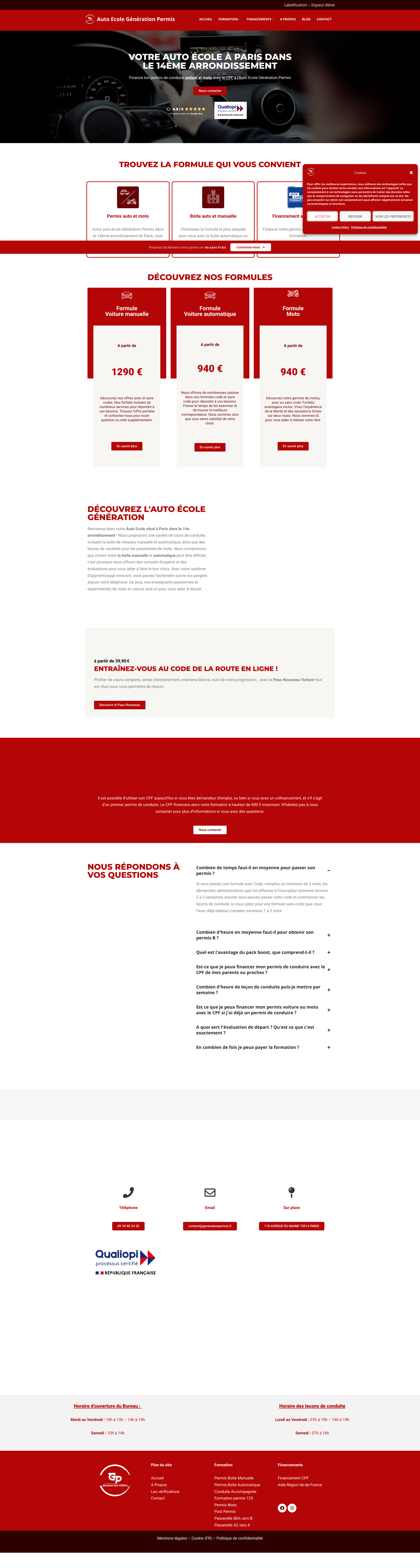 Aperçu du site