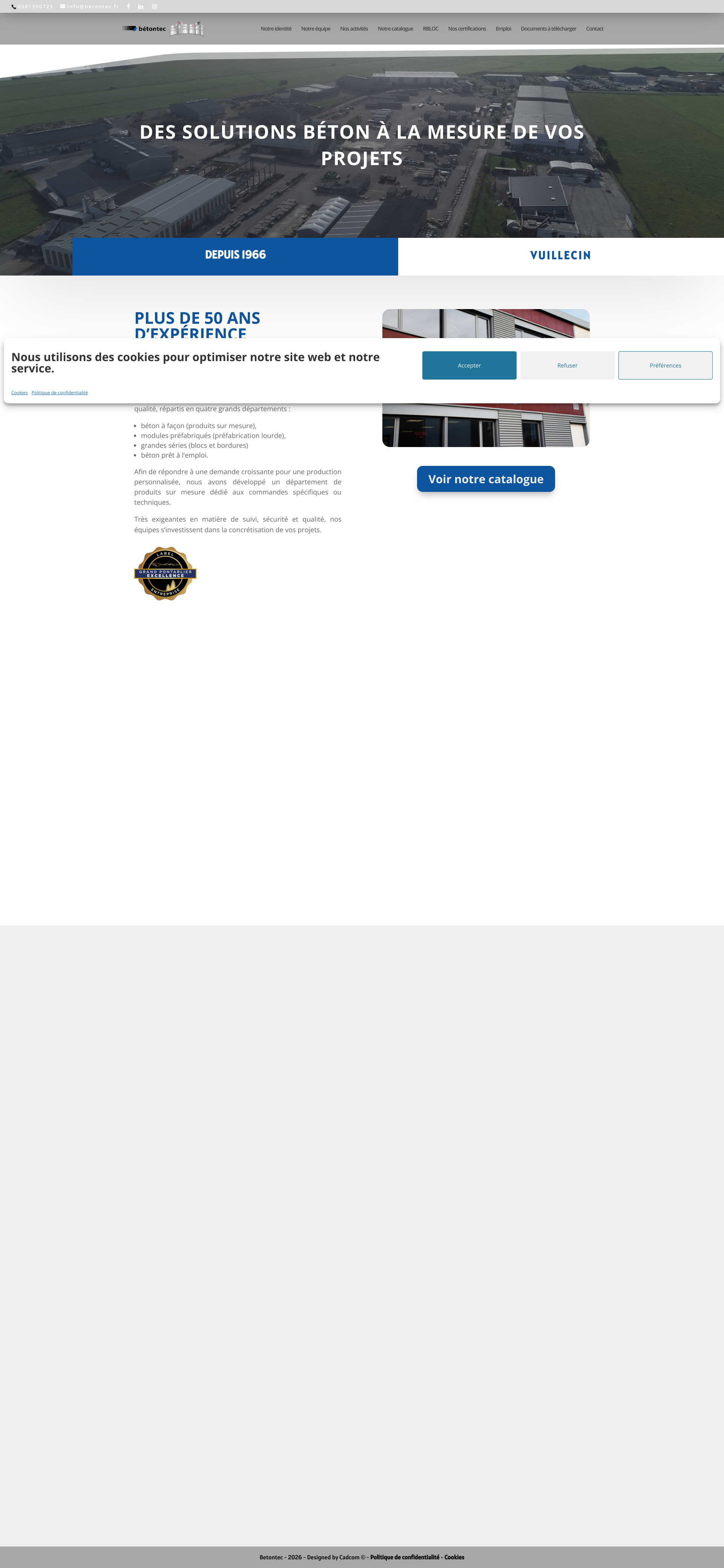 Aperçu du site