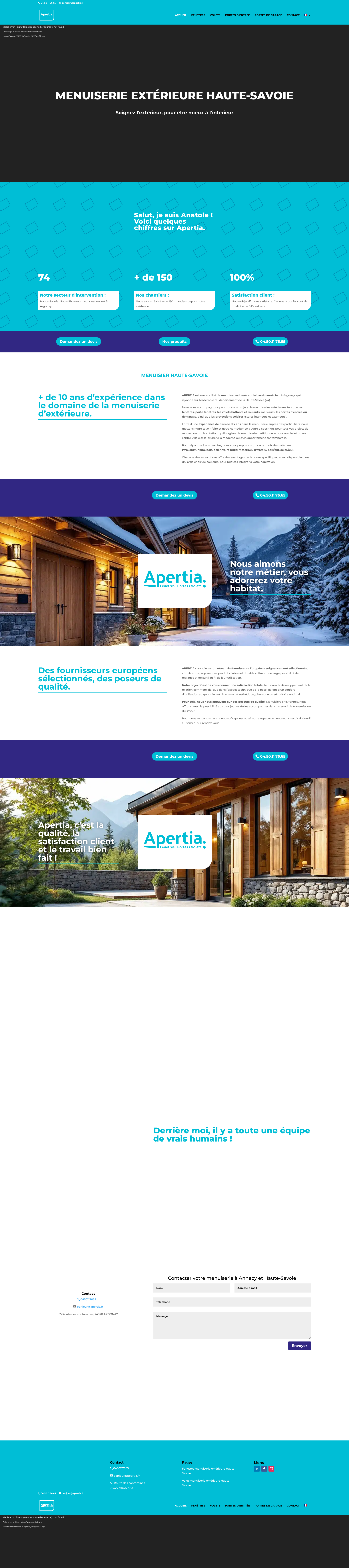 Aperçu du site
