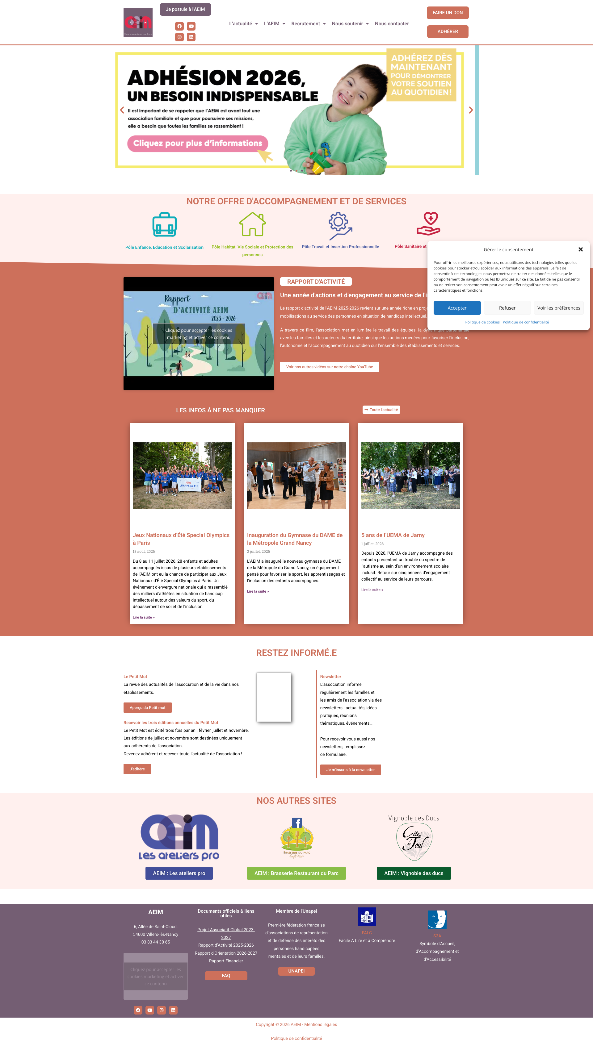 Aperçu du site