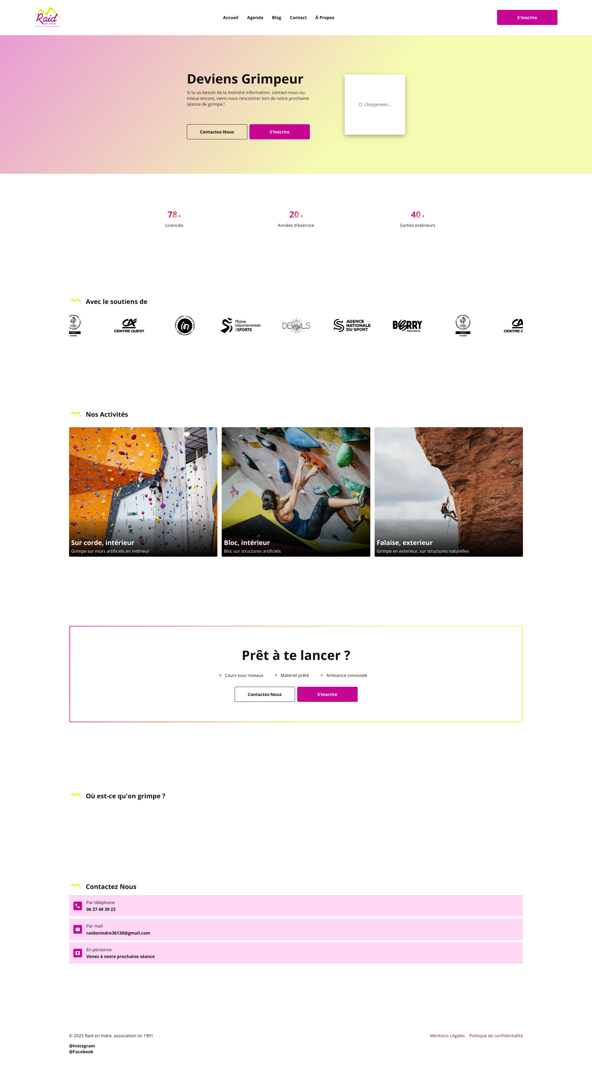 Aperçu du site