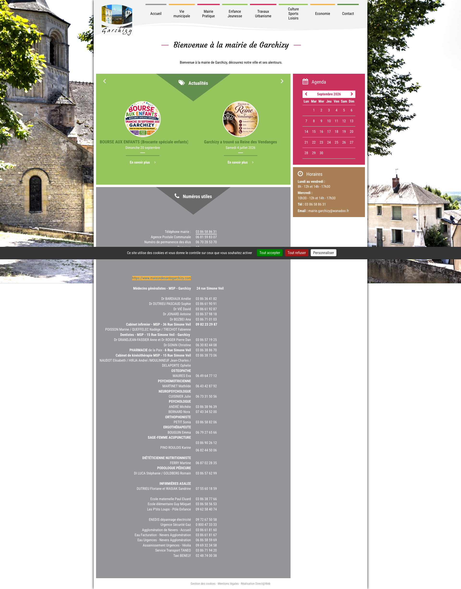 Aperçu du site