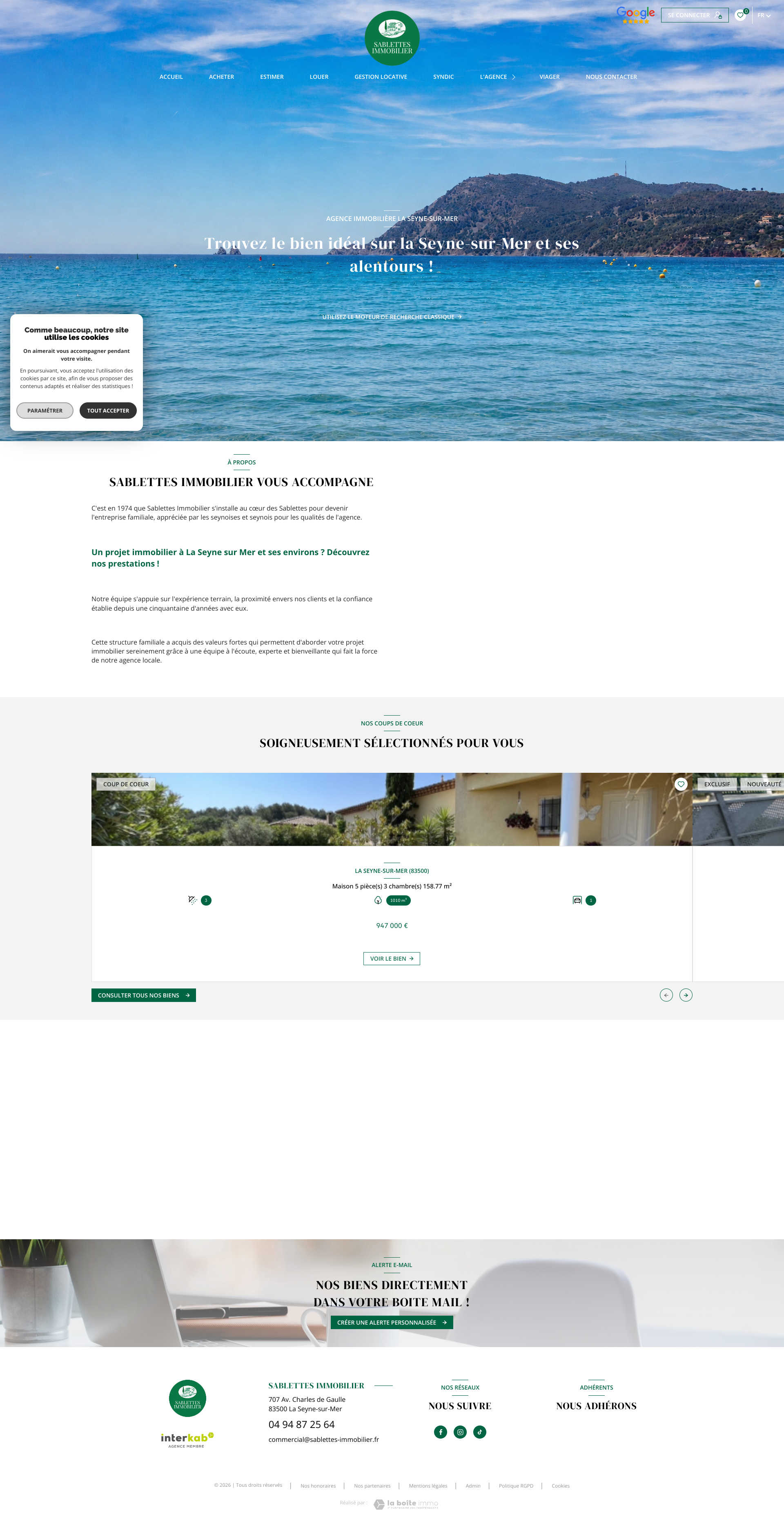 Aperçu du site