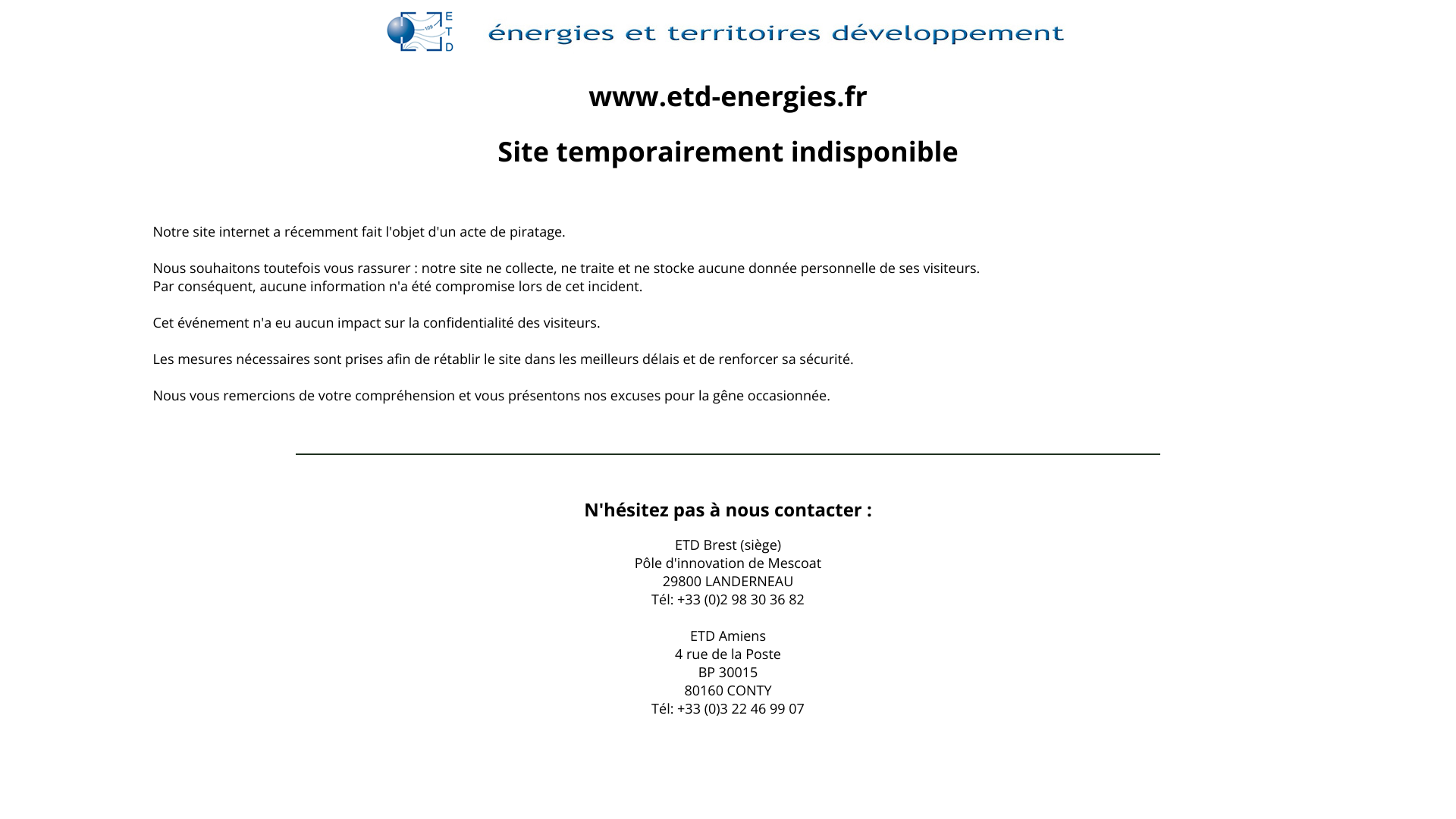 Aperçu du site